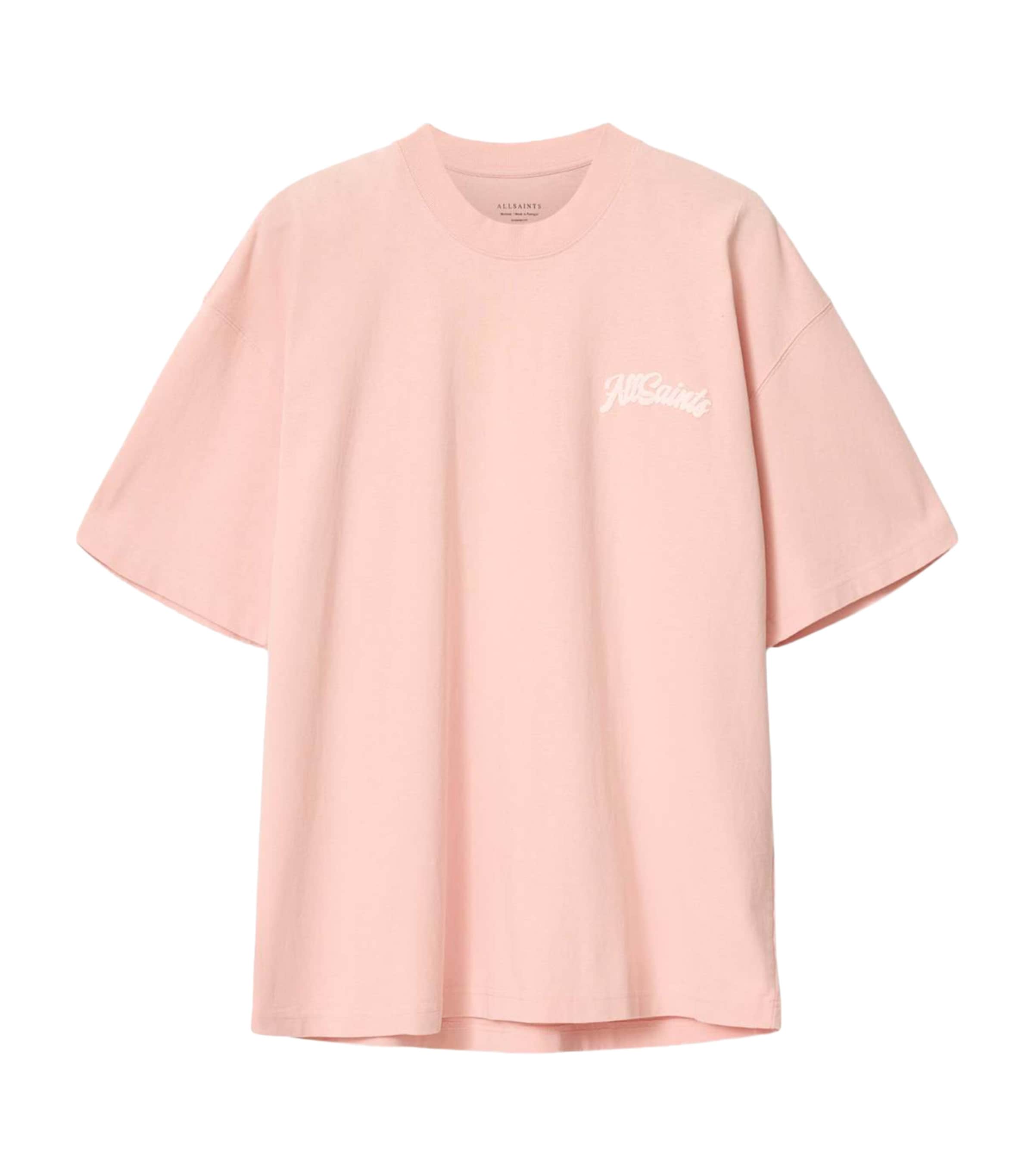 AllSaints Mens Organic Cotton Oversized Odyssey T-Shirt Blushed Pink Image 1