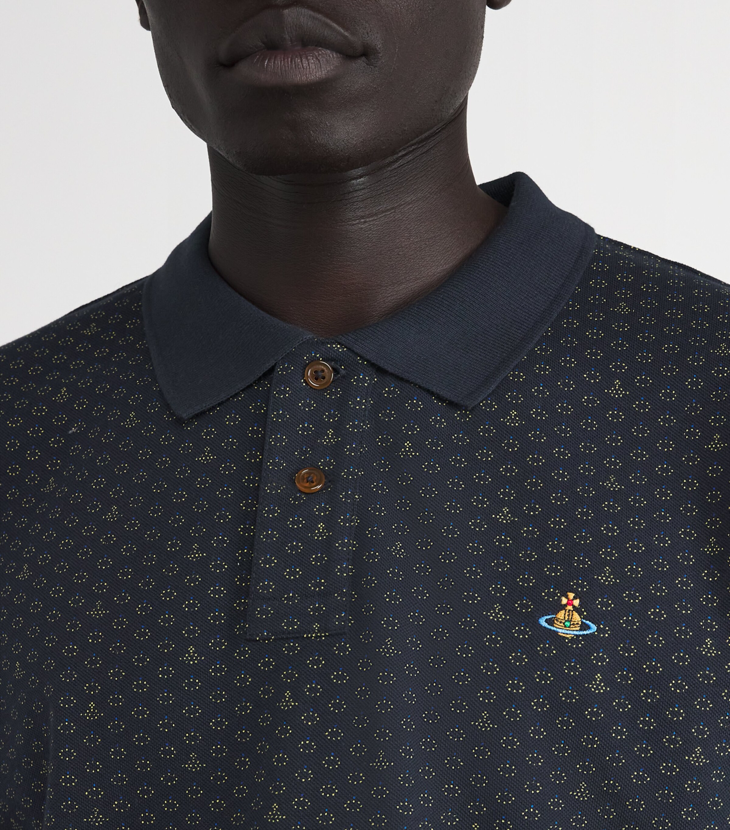 Cotton Mircro-Orb Polo Shirt K305 DOTS & ORBS Image 6