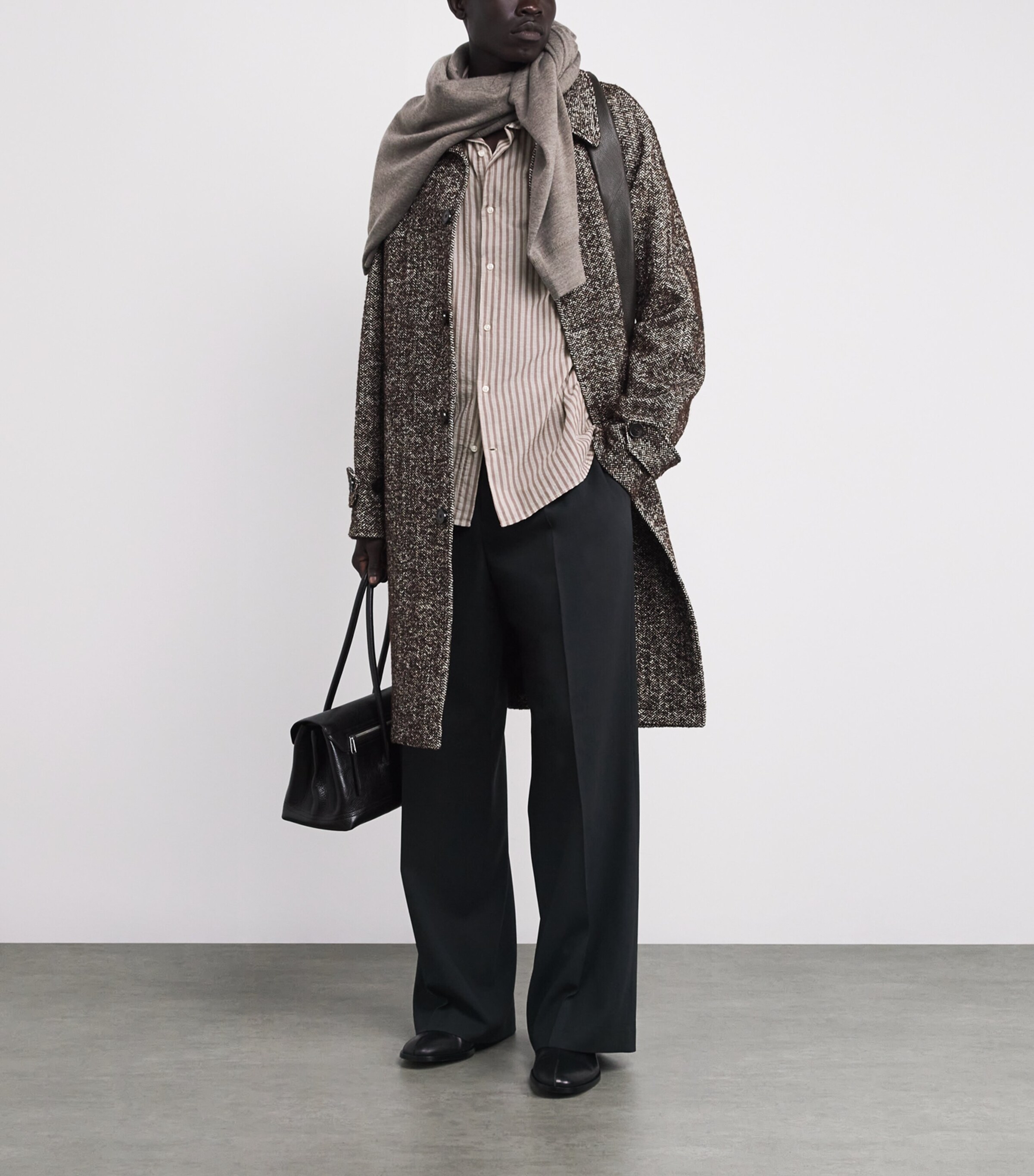 Cotton Stripe Gad Shirt WHITE/CIGAR Image 2