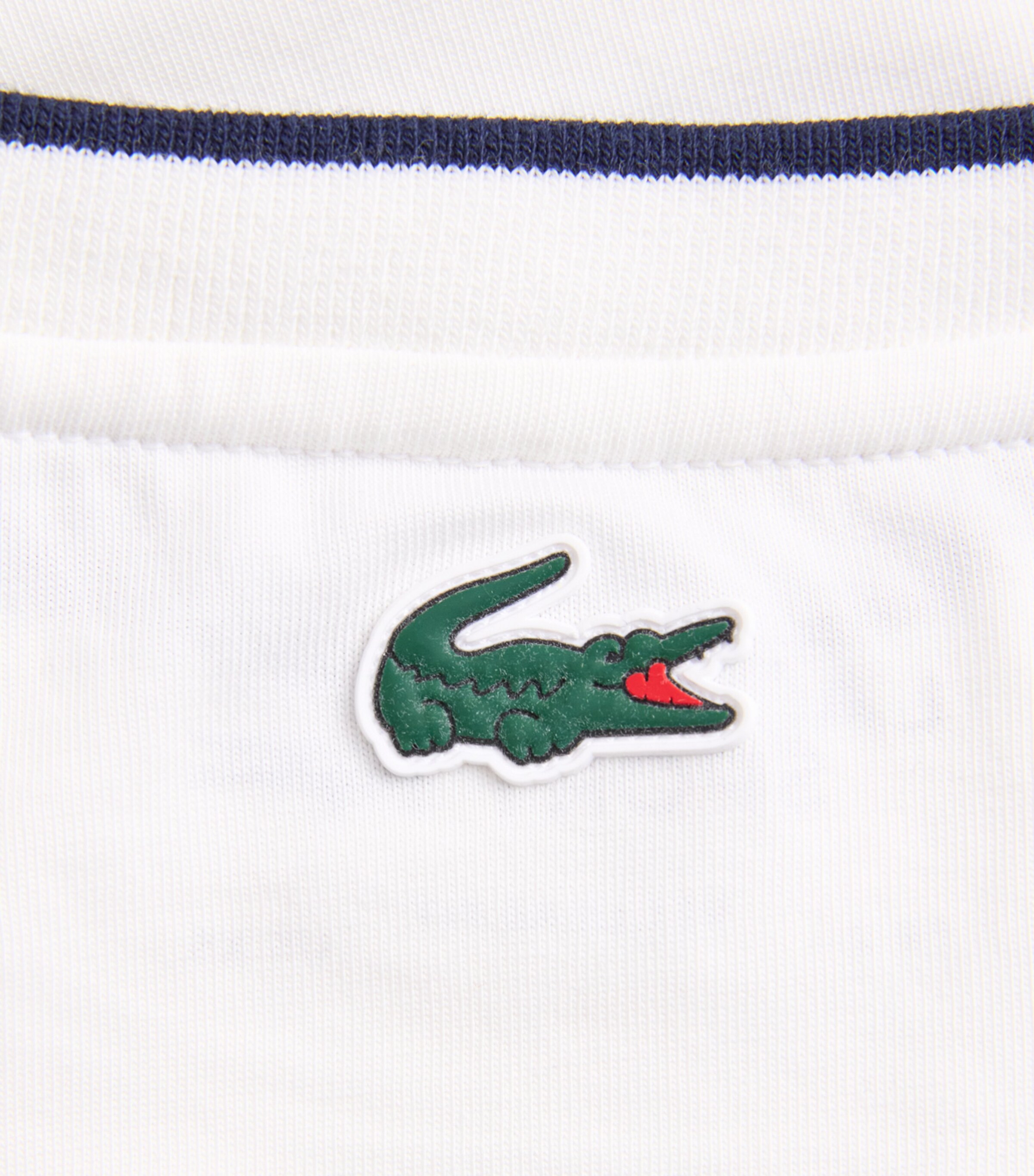 Lacoste Mens Contrast-Trim Pocket T-Shirt White Image 6