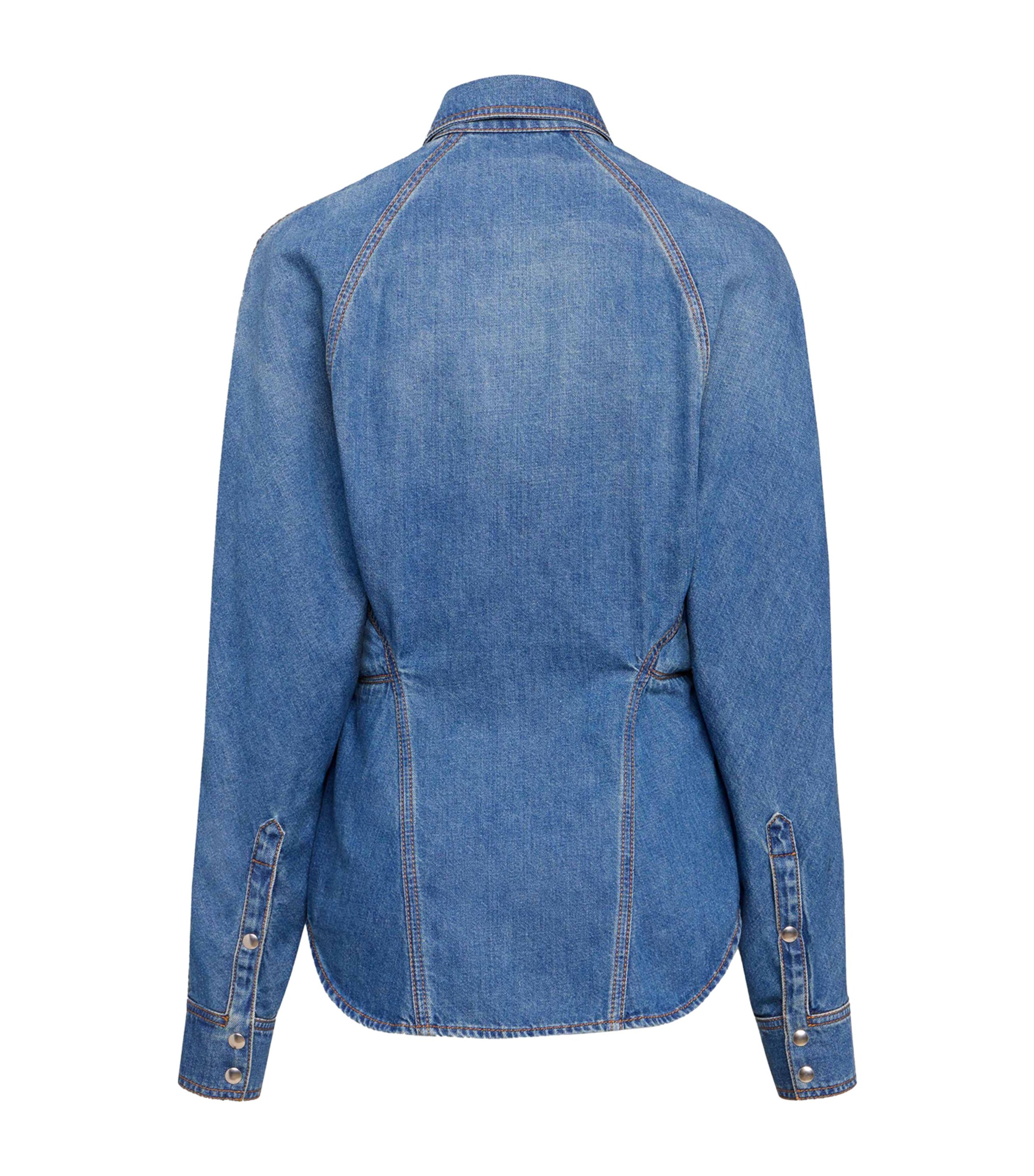 Curved Denim Shirt BLEU MINERAL Image 5