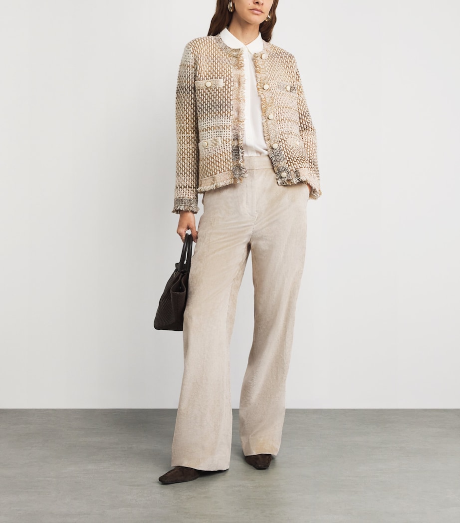 Corduroy Grigore Wide-Leg Trousers HEATHERED SAND Image 2