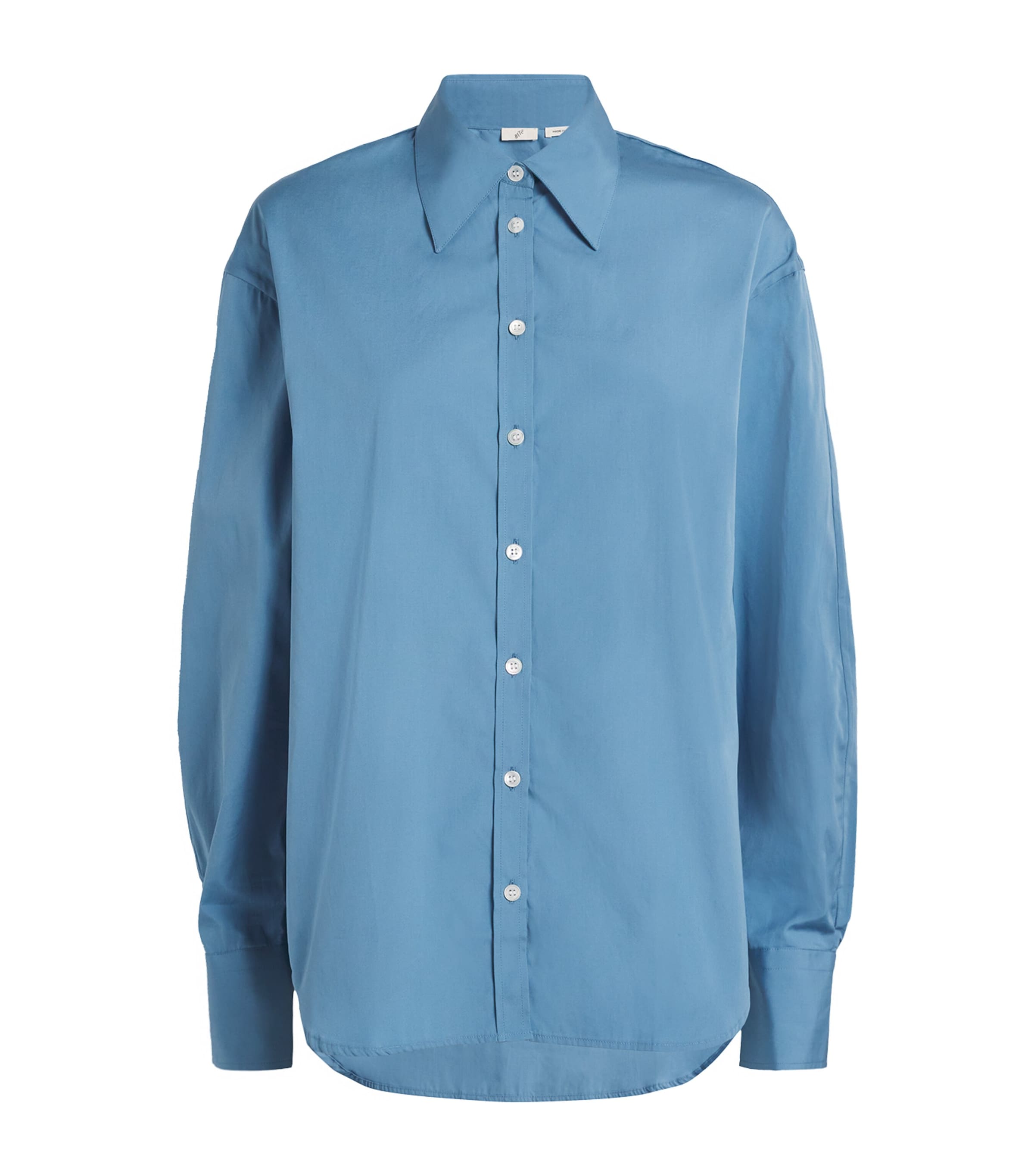 Shop Bite Studios Organic Cotton Vera Shirt In Blue
