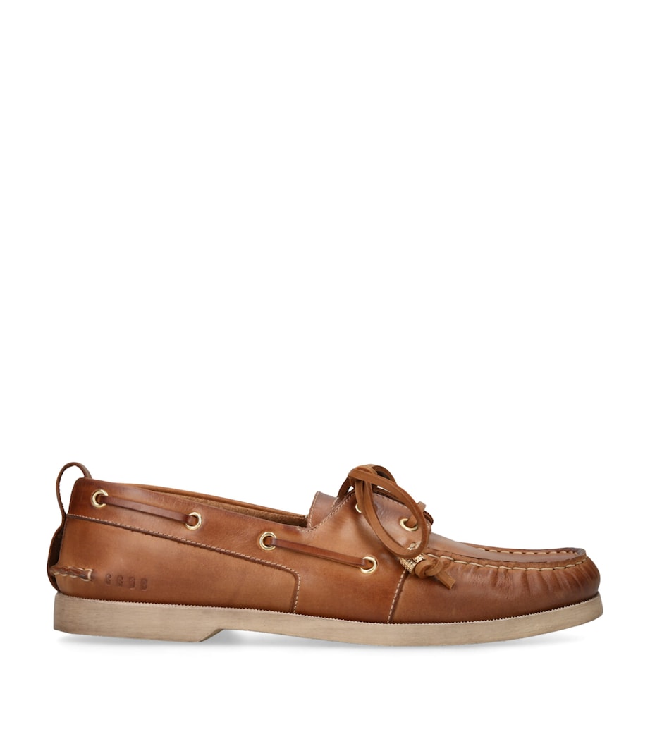 Leather Boat Shoes TAN Image 1