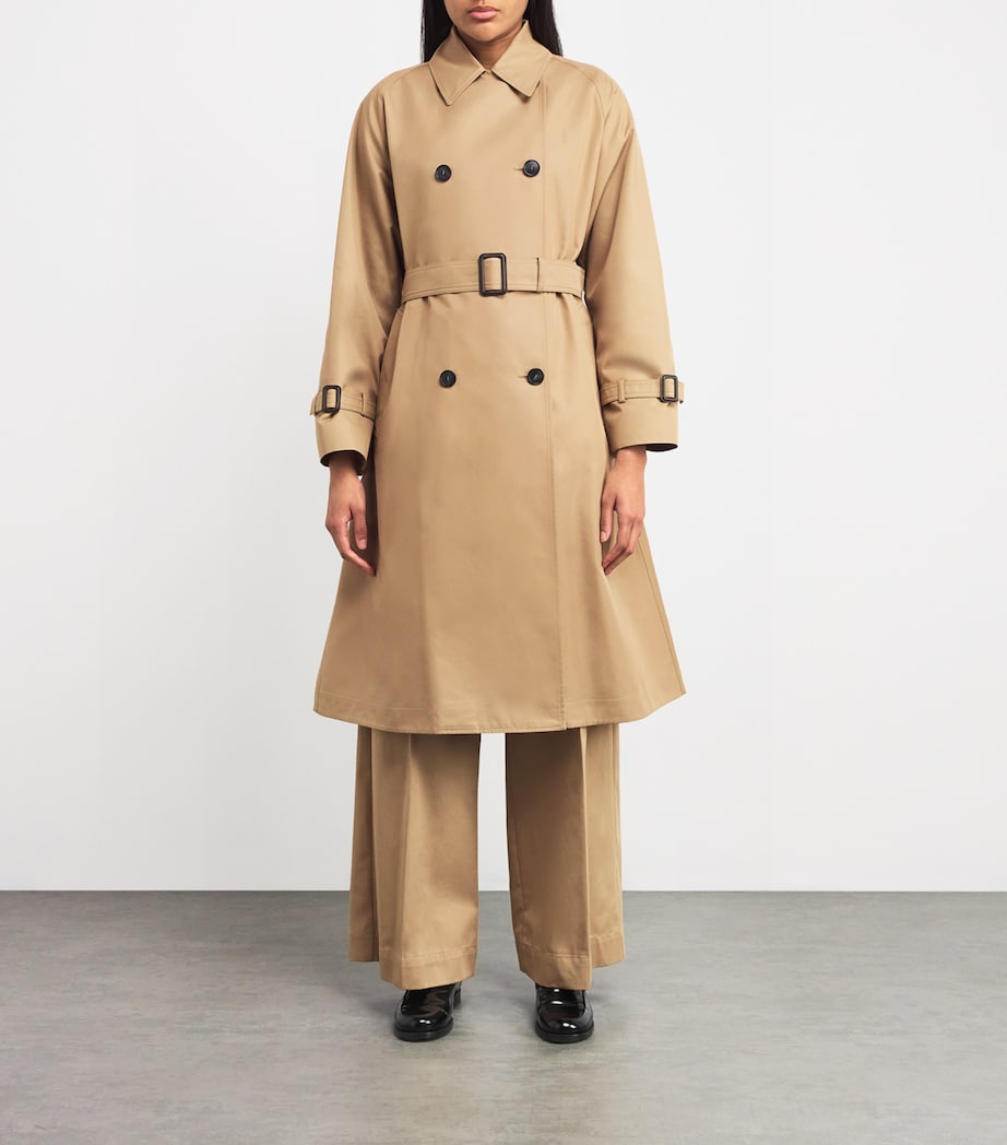 Gabardine Reversible Trench Coat BEIGE Image 3
