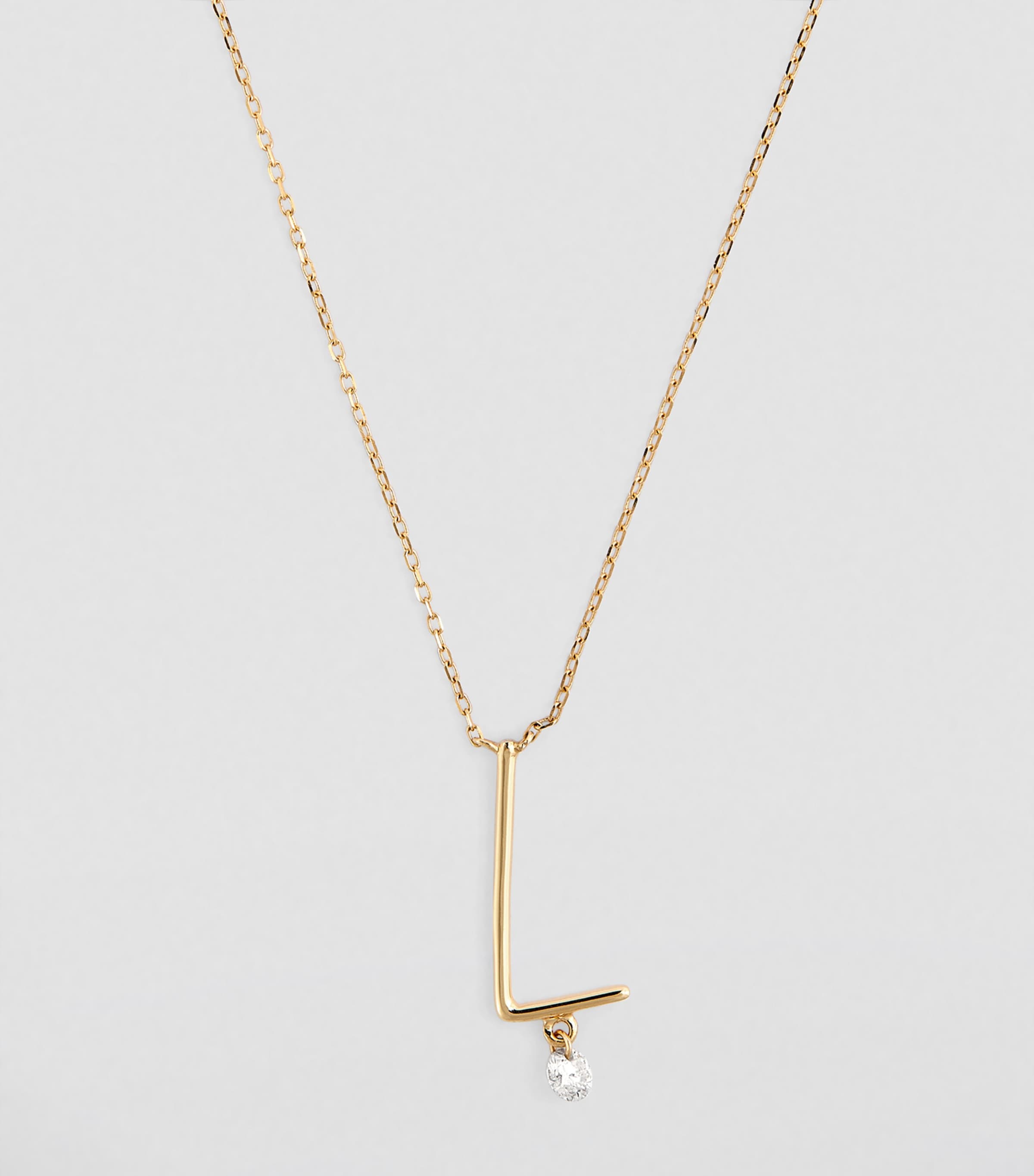 Persée Yellow Gold and Diamond Alphabet Necklace Yellow Gold Image 2