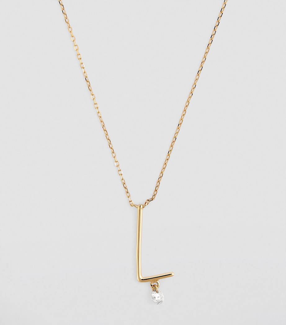 Persée Yellow Gold and Diamond Alphabet Necklace Yellow Gold Image 2