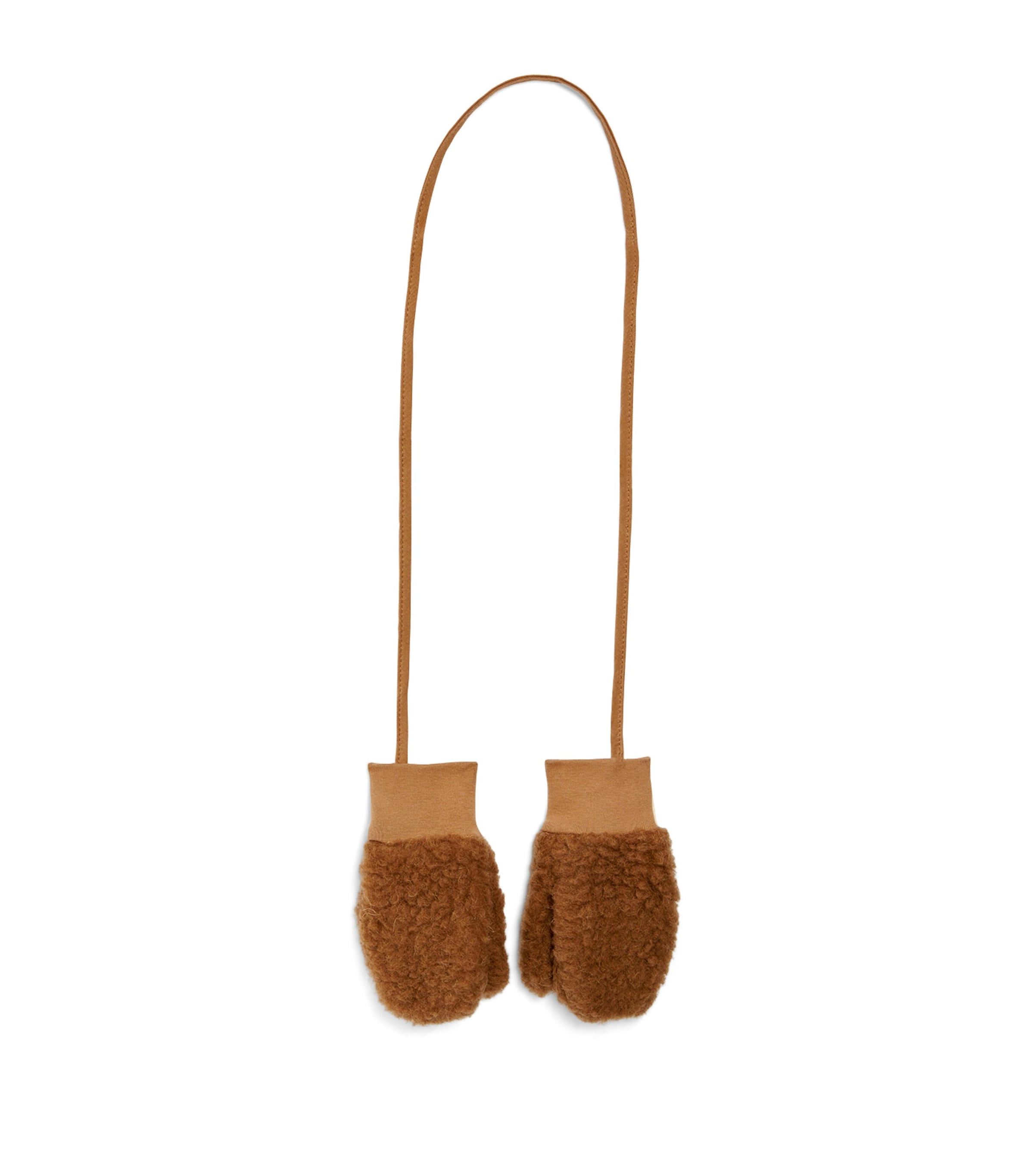 Binibamba Merino Wool Bruno Mittens In Brown