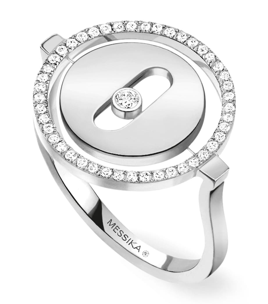 White Gold and Diamond Lucky Move Ring WHITE GOLD Image 1