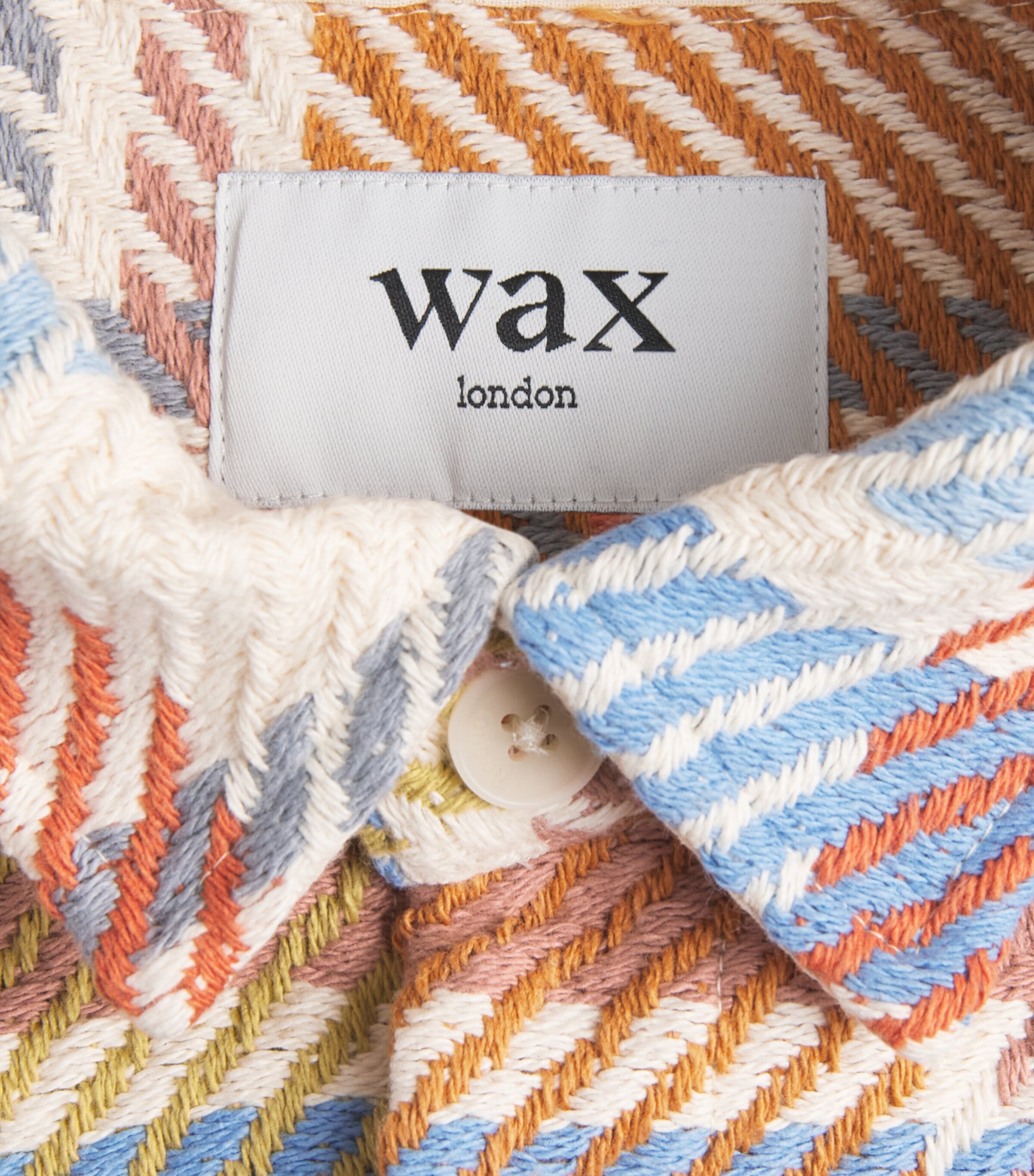 Wax London Mens Cotton-Blend Pike Check Whiting Overshirt Pastel Multi Image 6