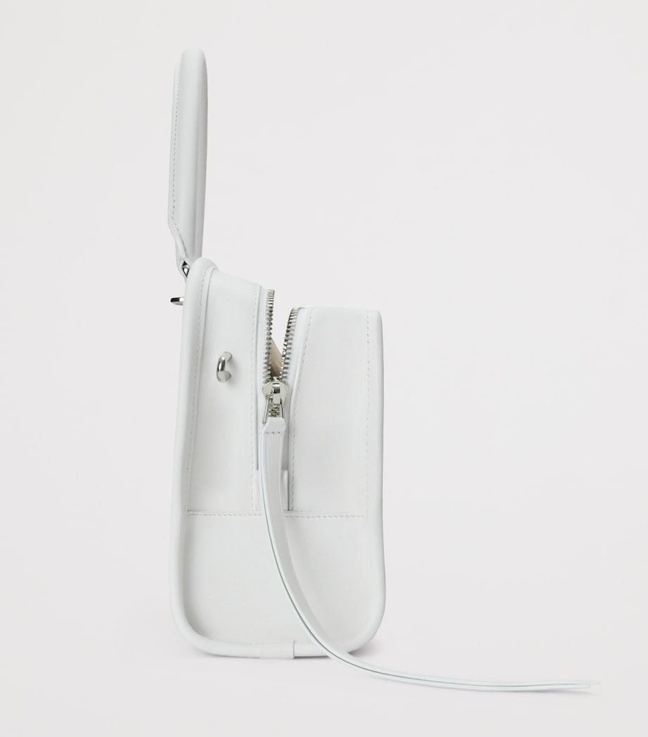 LOEWE Small Leather Amazona 180 Top-Handle Bag White Image 5