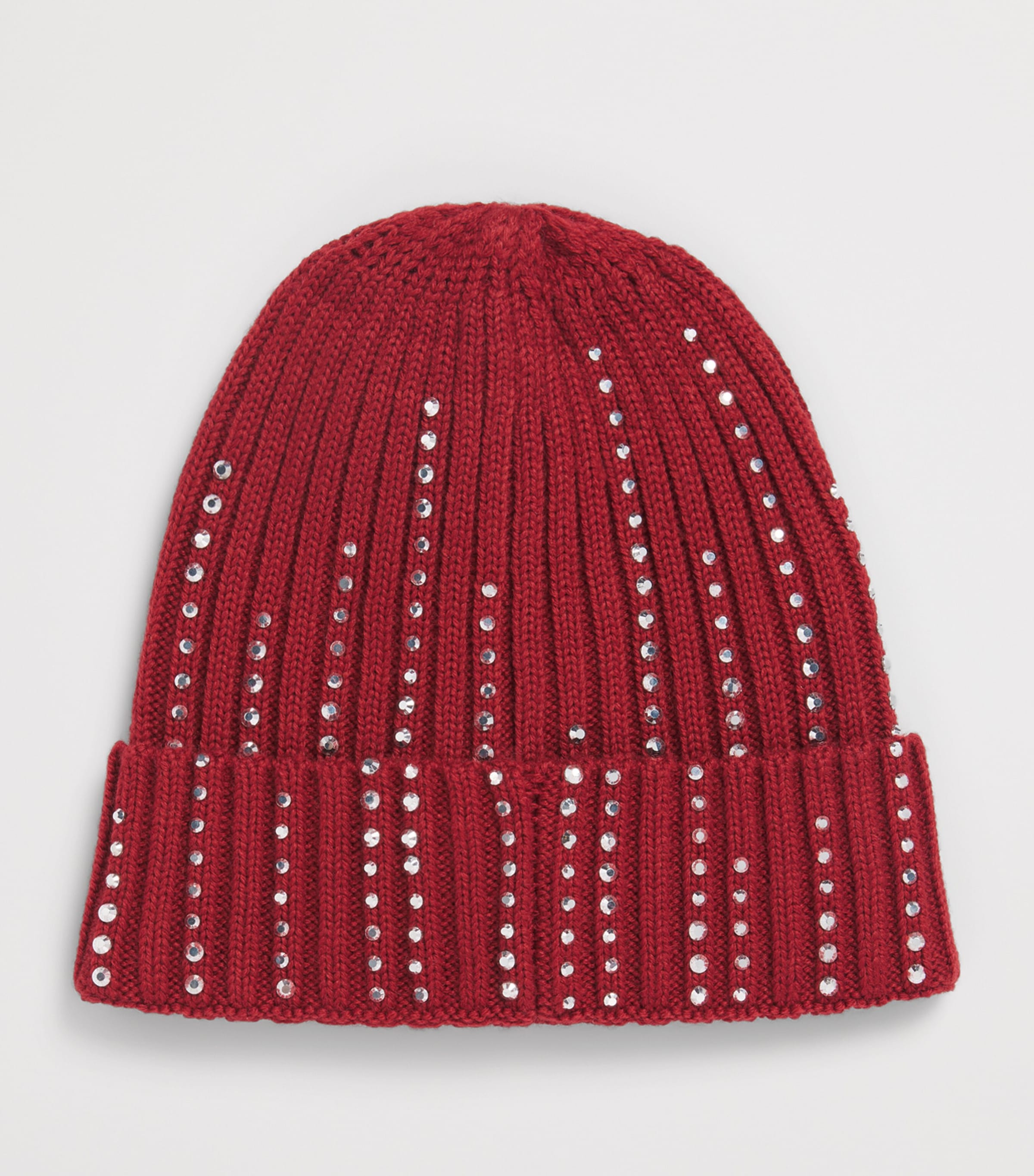 Monnalisa Embellished Knit Hat Rubino Image 2