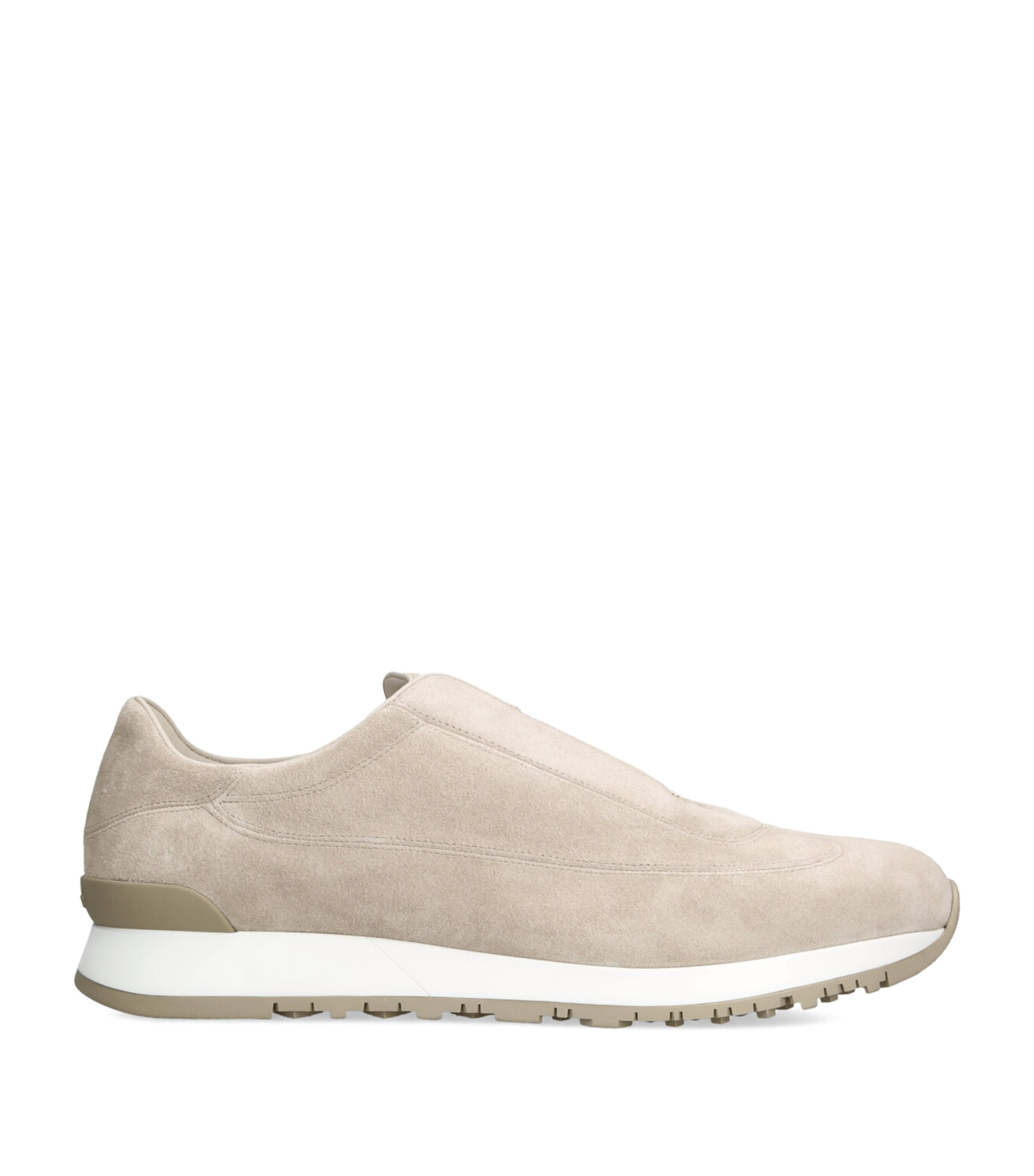John Lobb Suede Lift Slip-on Sneakers In Beige