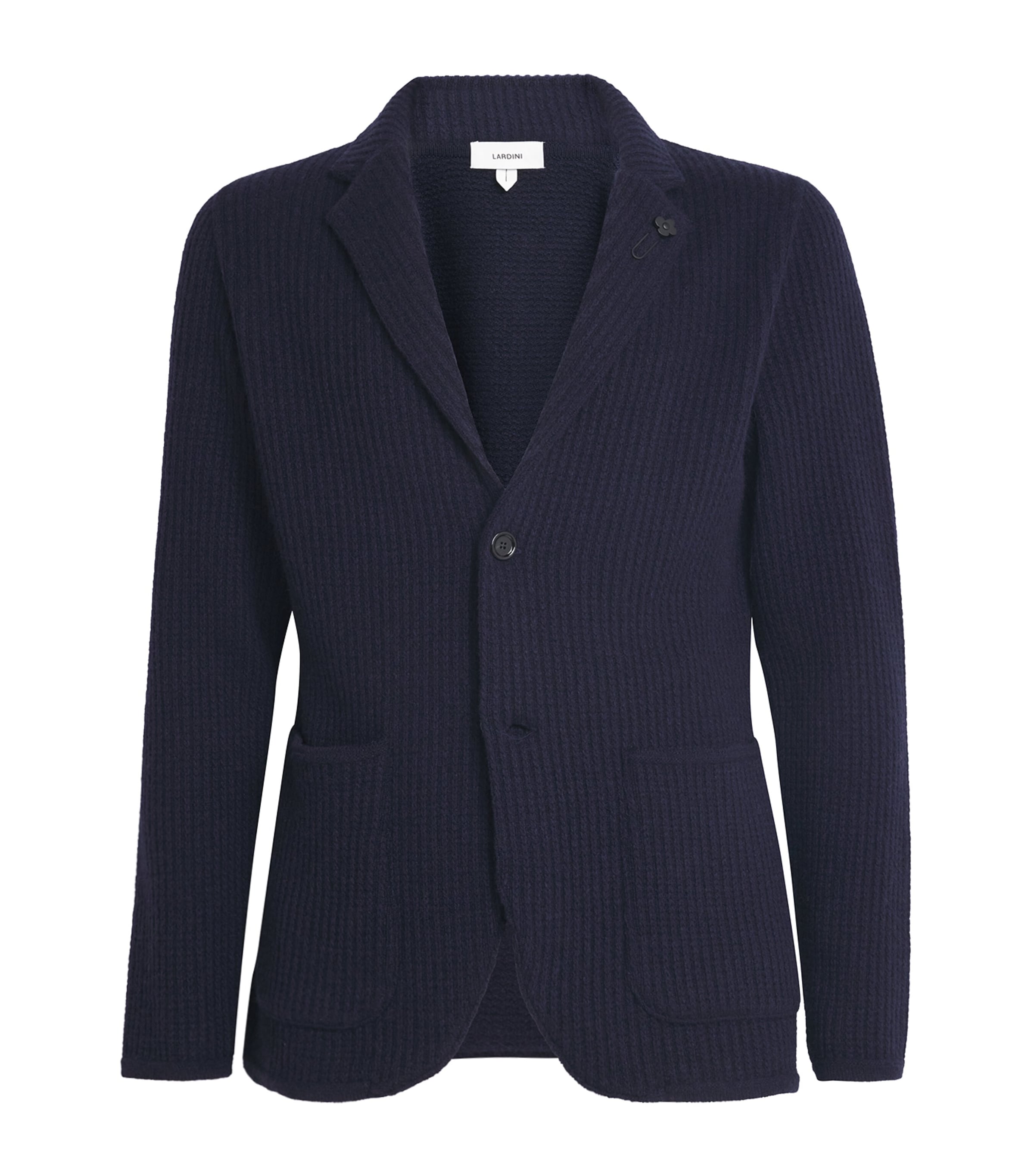 Lardini Blue Jacket With Classic Lapels And Button Fastening In Cotton Man