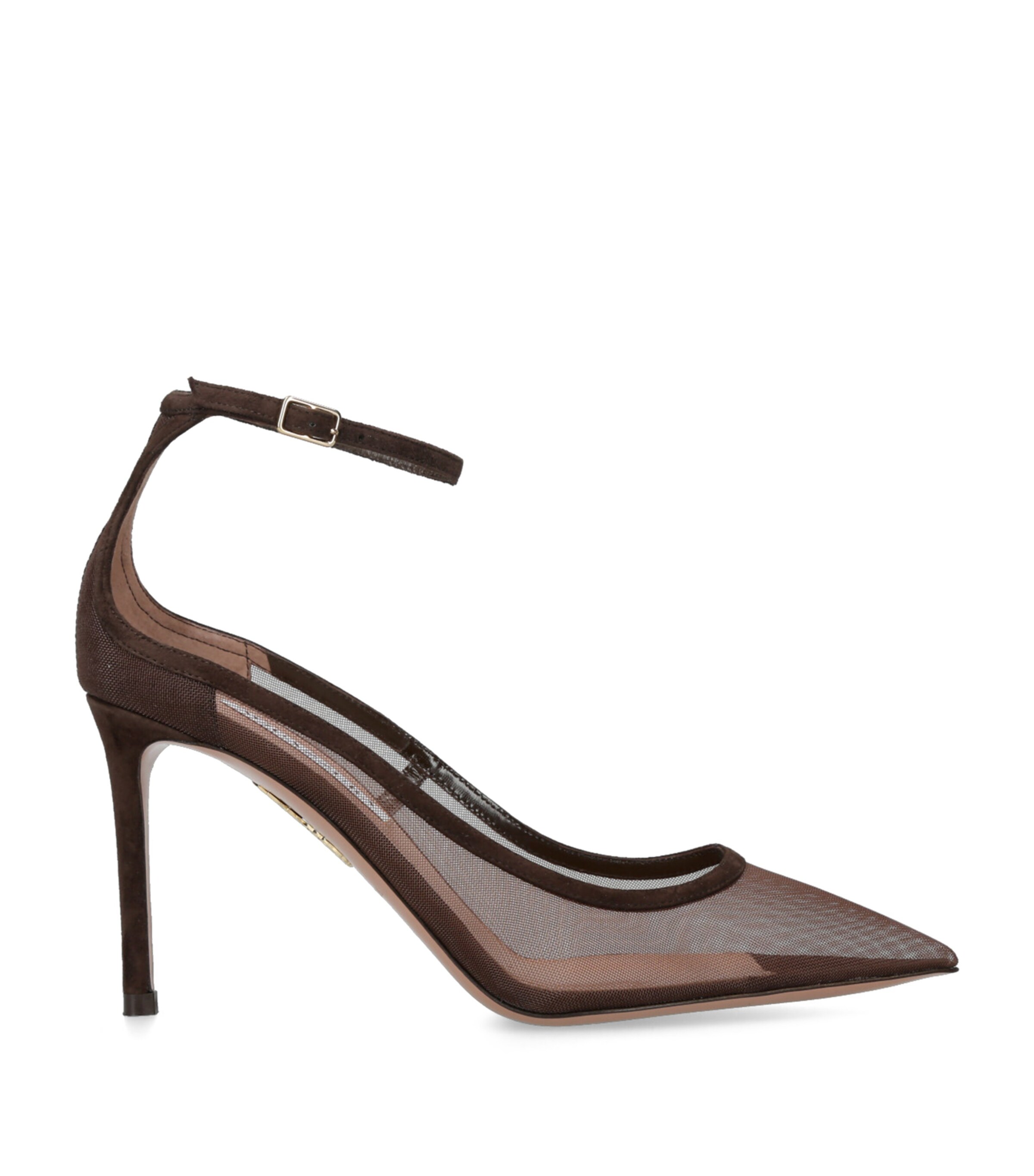 Aquazzura Mesh Love Affair Pumps 80 Brown Image 1