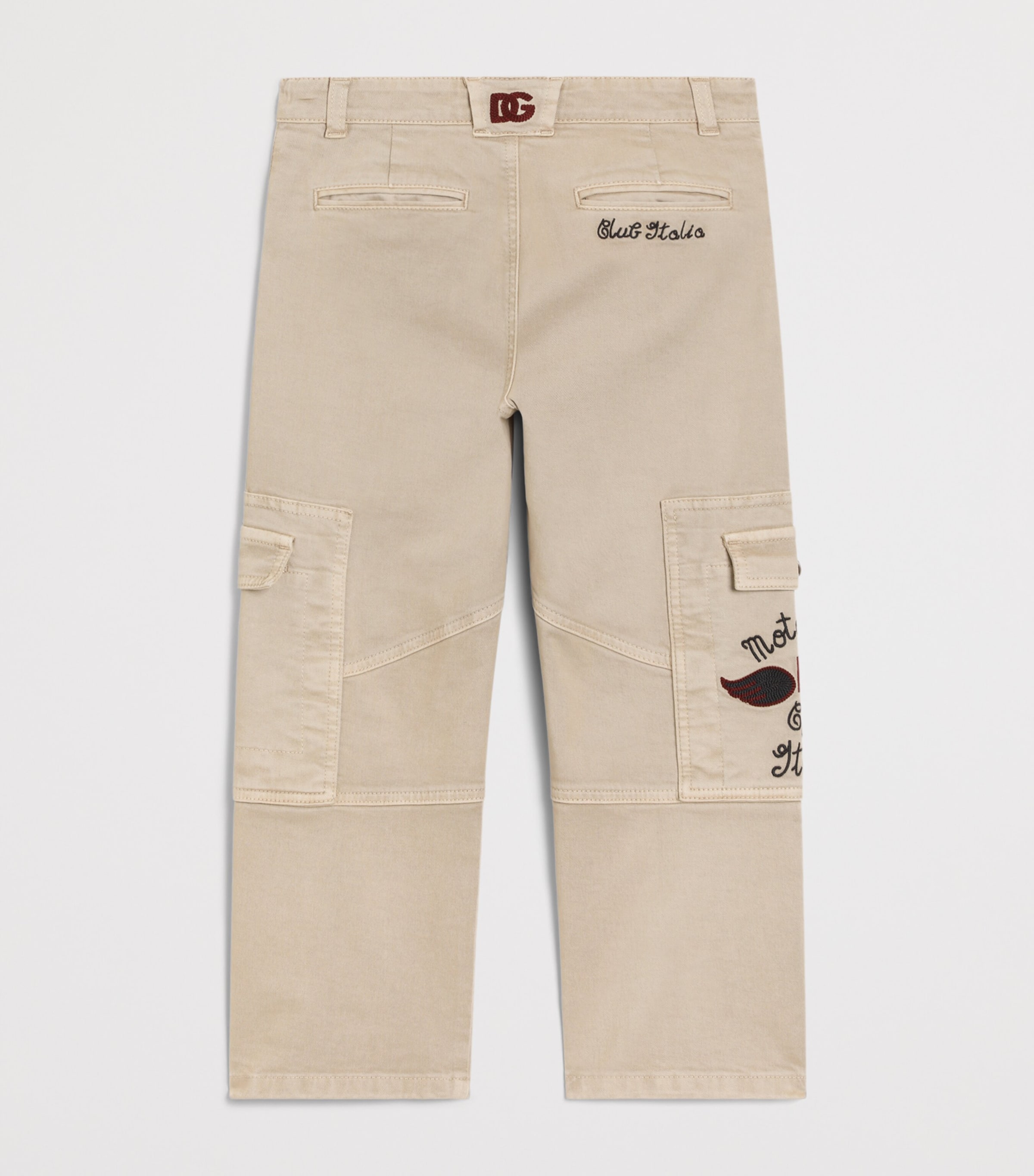 Dolce&Gabbana Kids Stretch-Cotton Twill Embroidered Trousers (8-14 Years) Combined Col Image 2