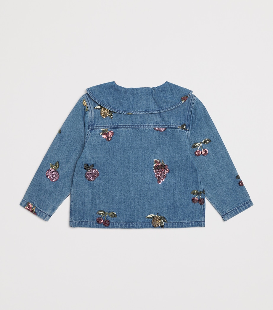 Denim Sequin-Detail Shirt (5-10 Years) P00103 VITAMINS Image 2