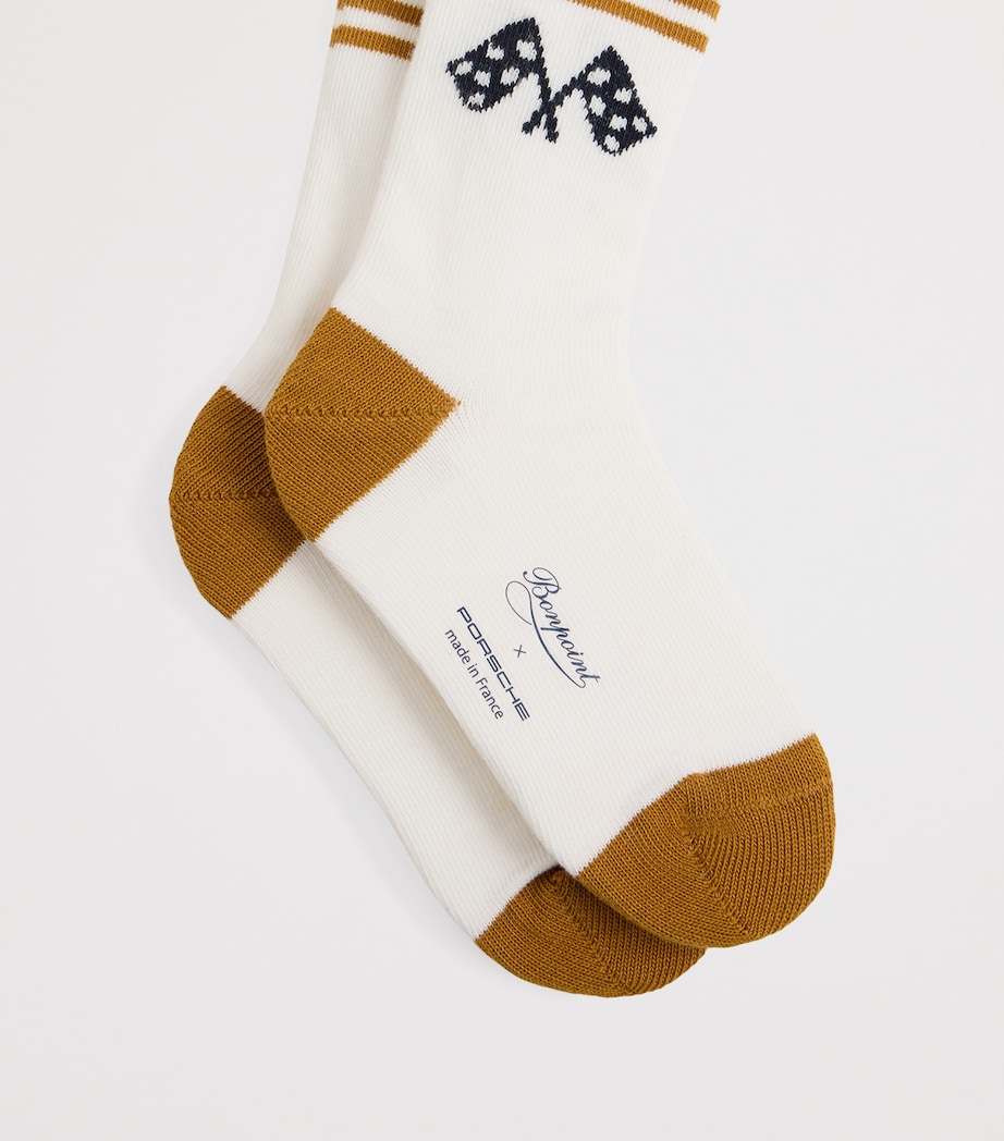 Bonpoint x Porsche Cotton Socks Upb Blanc Lait Image 2