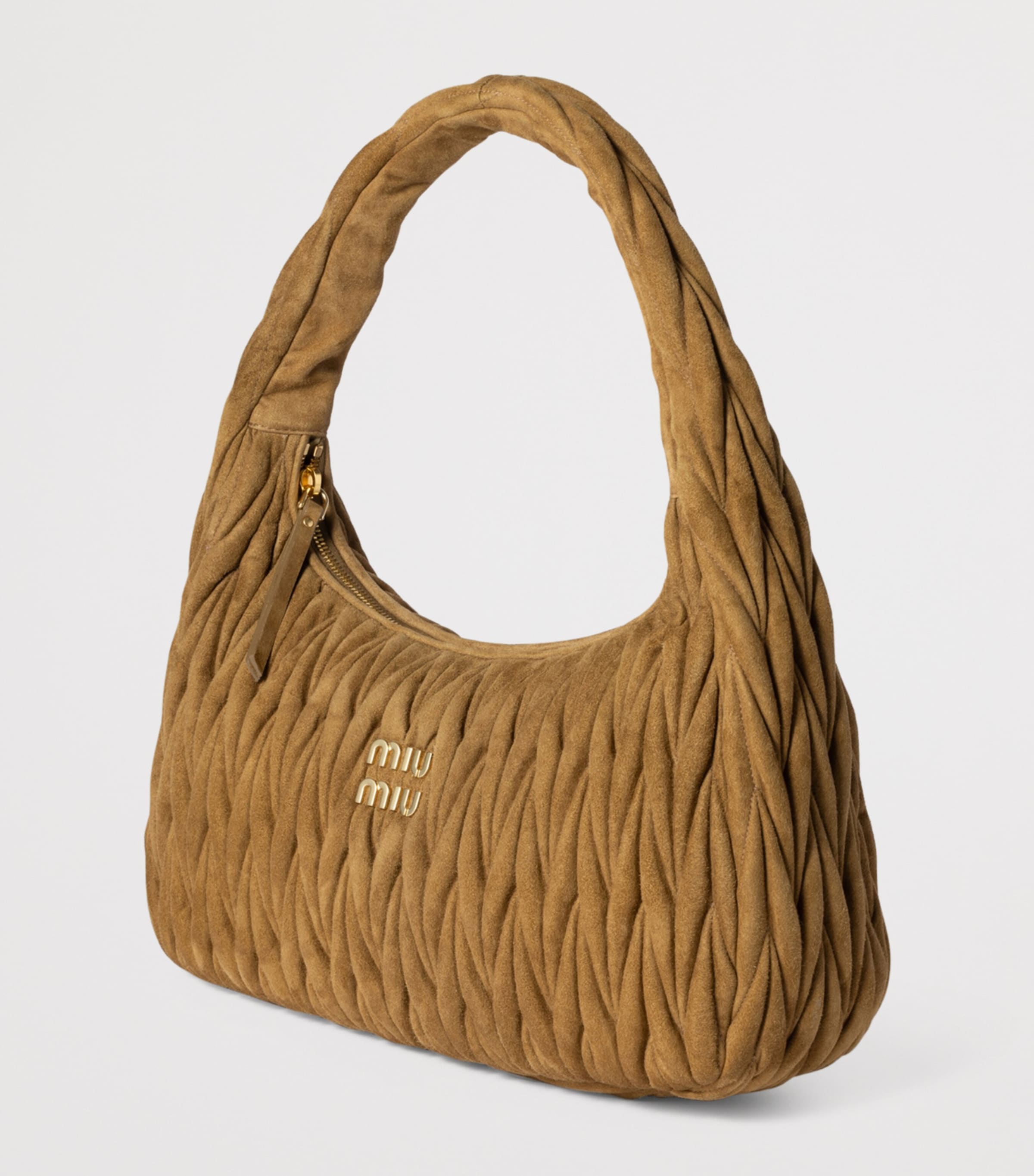 Miu Miu Matelassé Suede Wander Top-Handle Bag Image 3