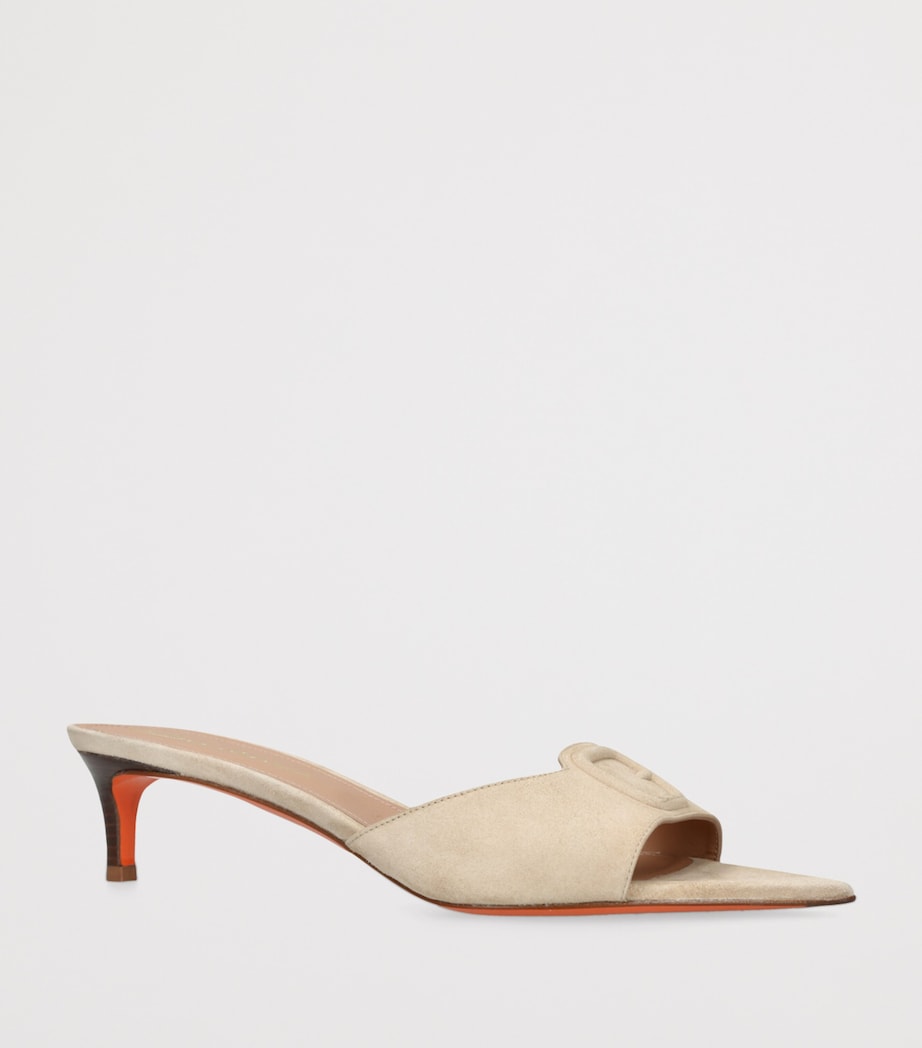 Suede Kitten Mules 45 BROWN Image 3