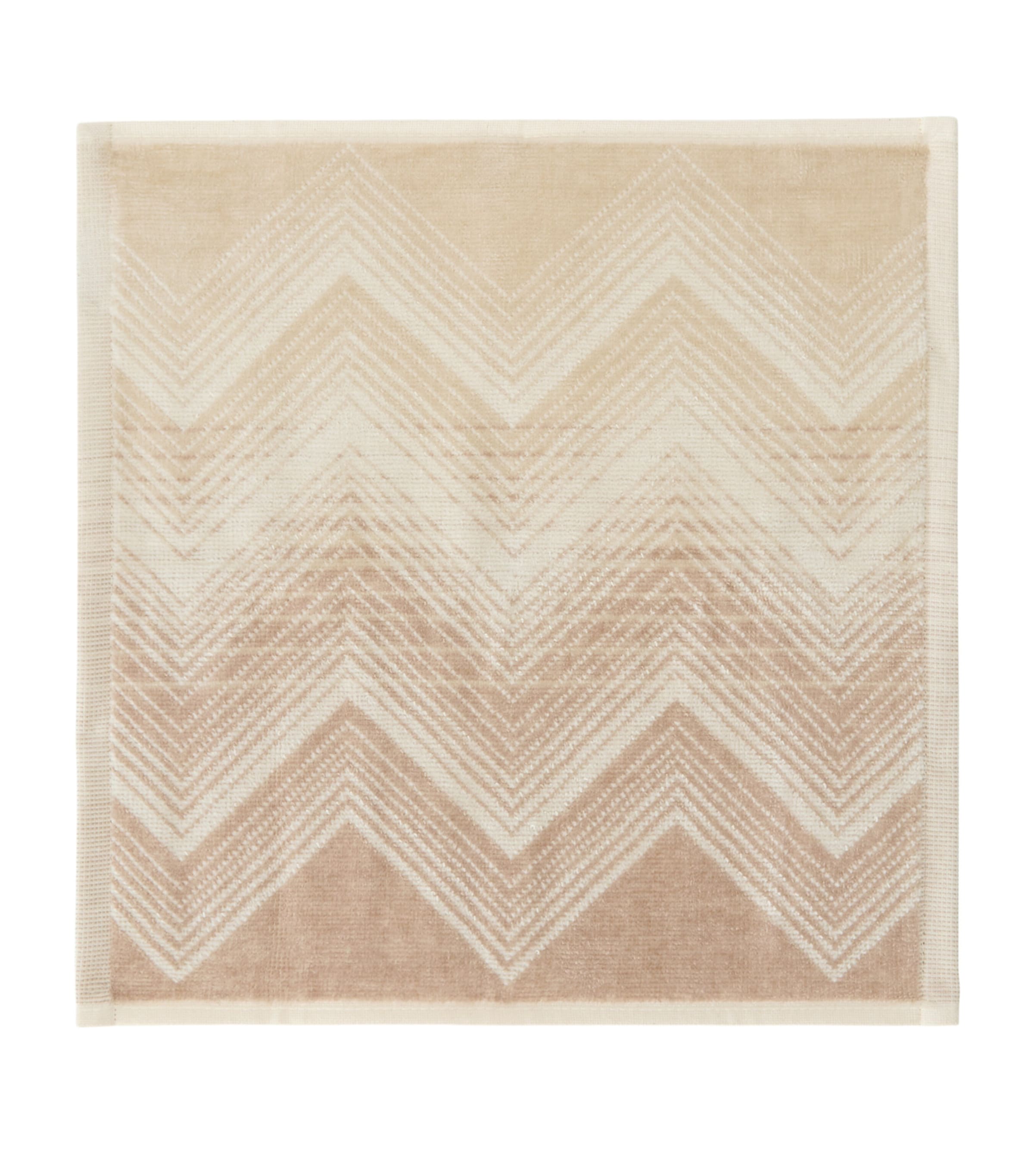 Missoni Home Set of 6 Marea Facecloths (30cm x 30cm) Natural/cream Image 2