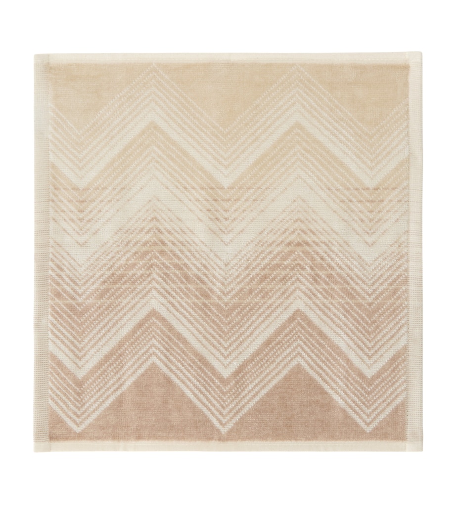 Missoni Home Set of 6 Marea Facecloths (30cm x 30cm) Natural/cream Image 2