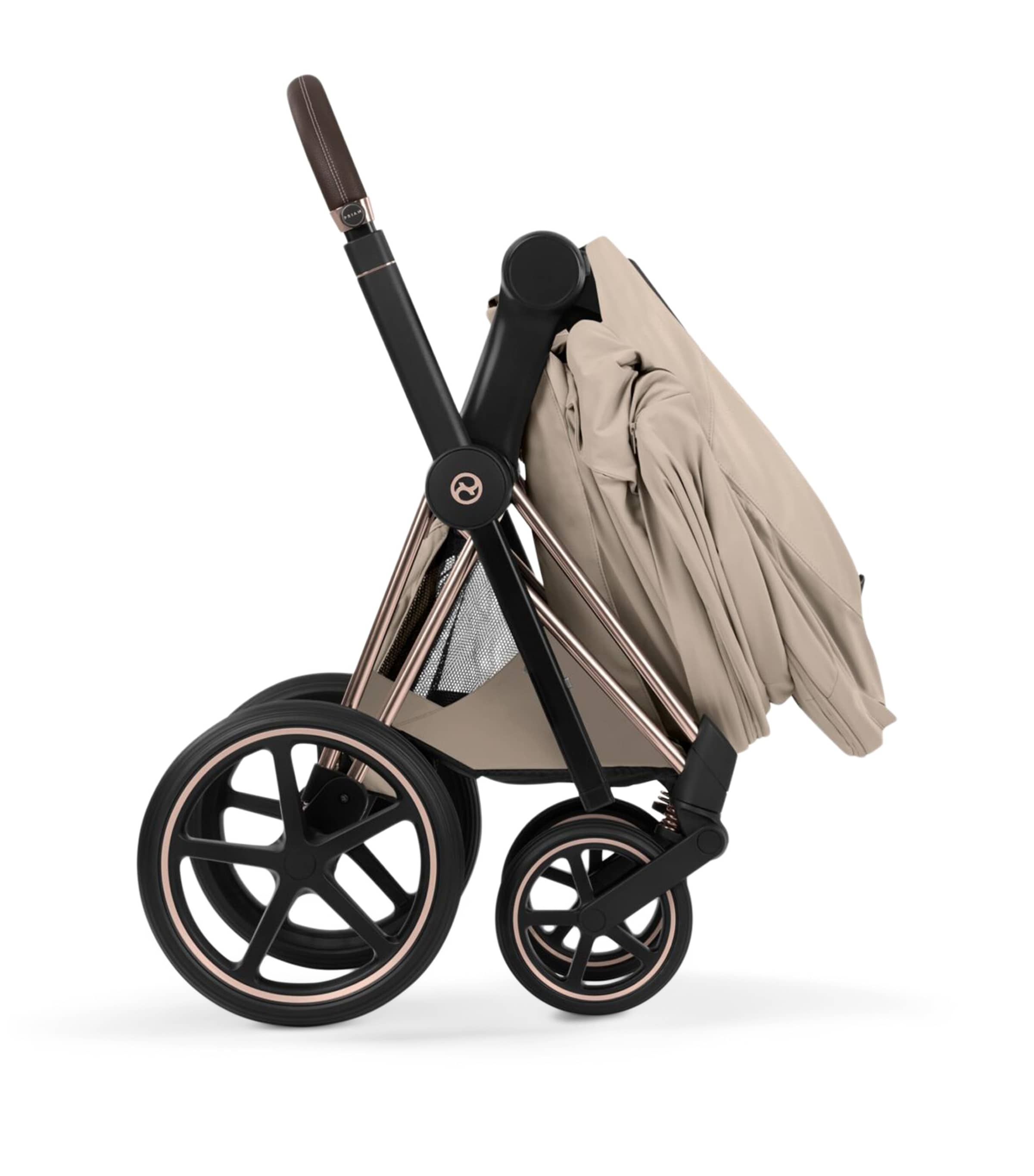 Cybex PRIAM Fold Lux Carrycot Style Collection Cozy Beige Image 3
