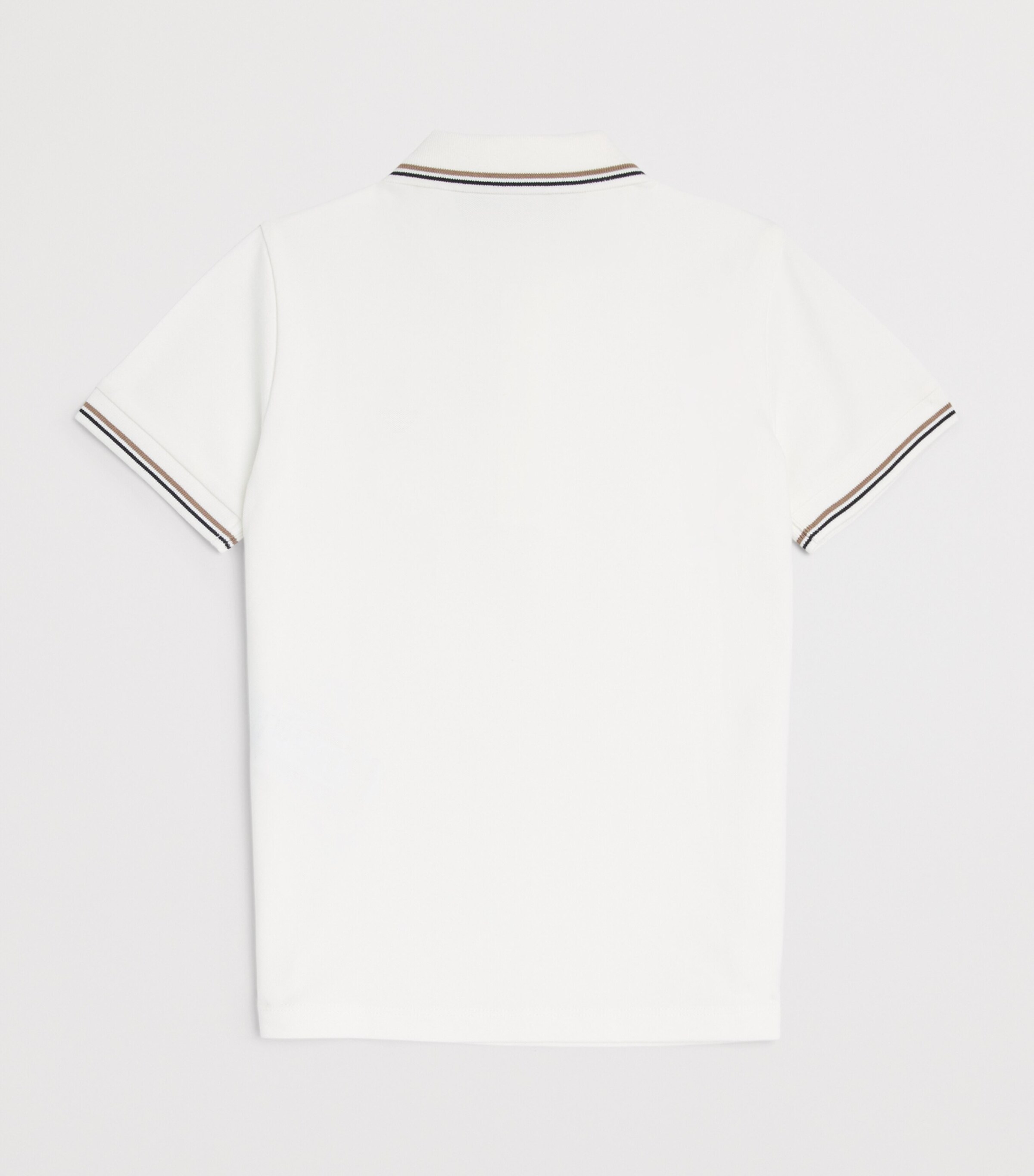 Emporio Armani Kids Stretch-Cotton Logo Polo Shirt (4-16 Years) Off White Image 2