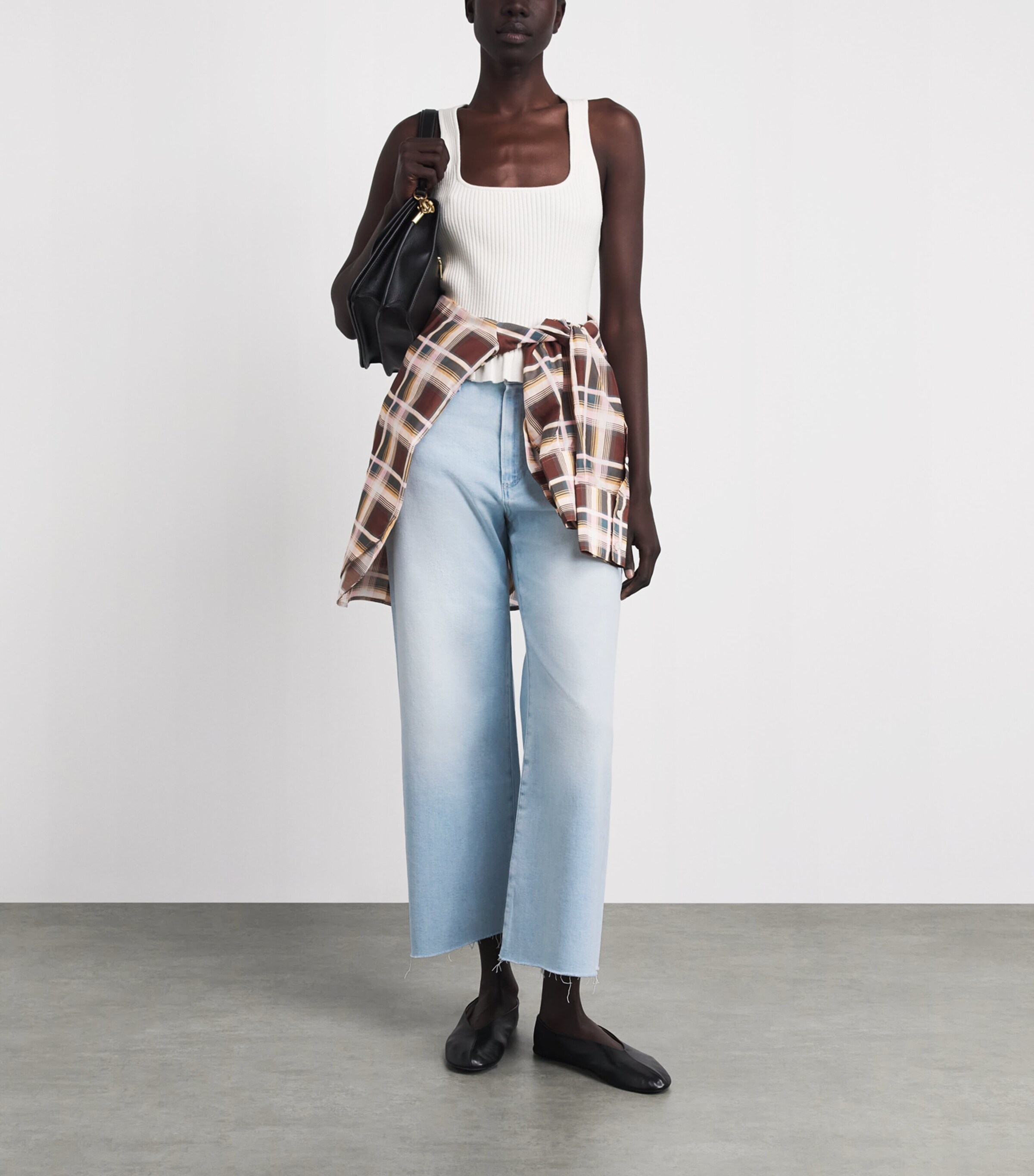 PAIGE Womens Cropped Anessa Wide-Leg Jeans Motif Image 2