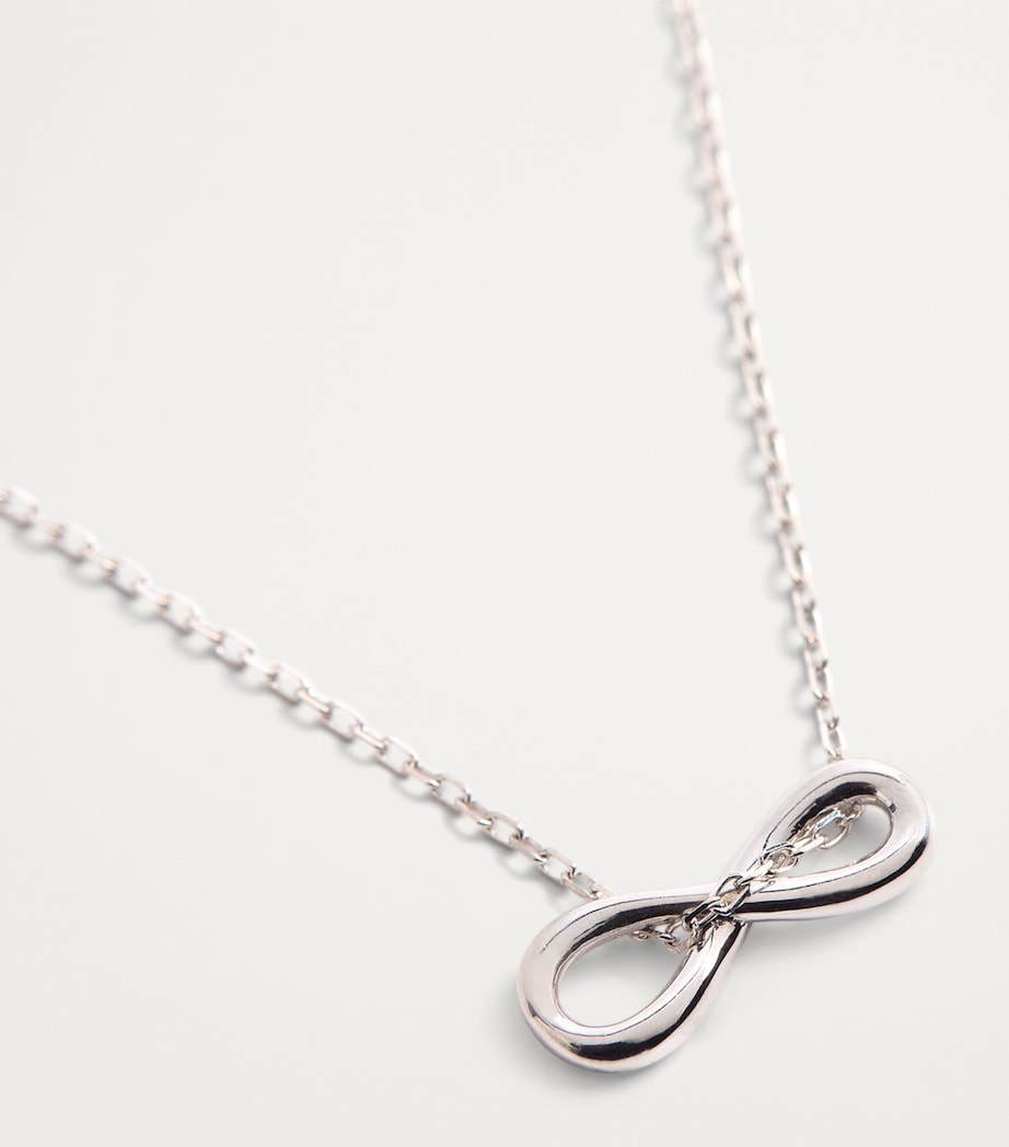 Astrid & Miyu White Gold Infinite Pendant Necklace White Gold Image 5