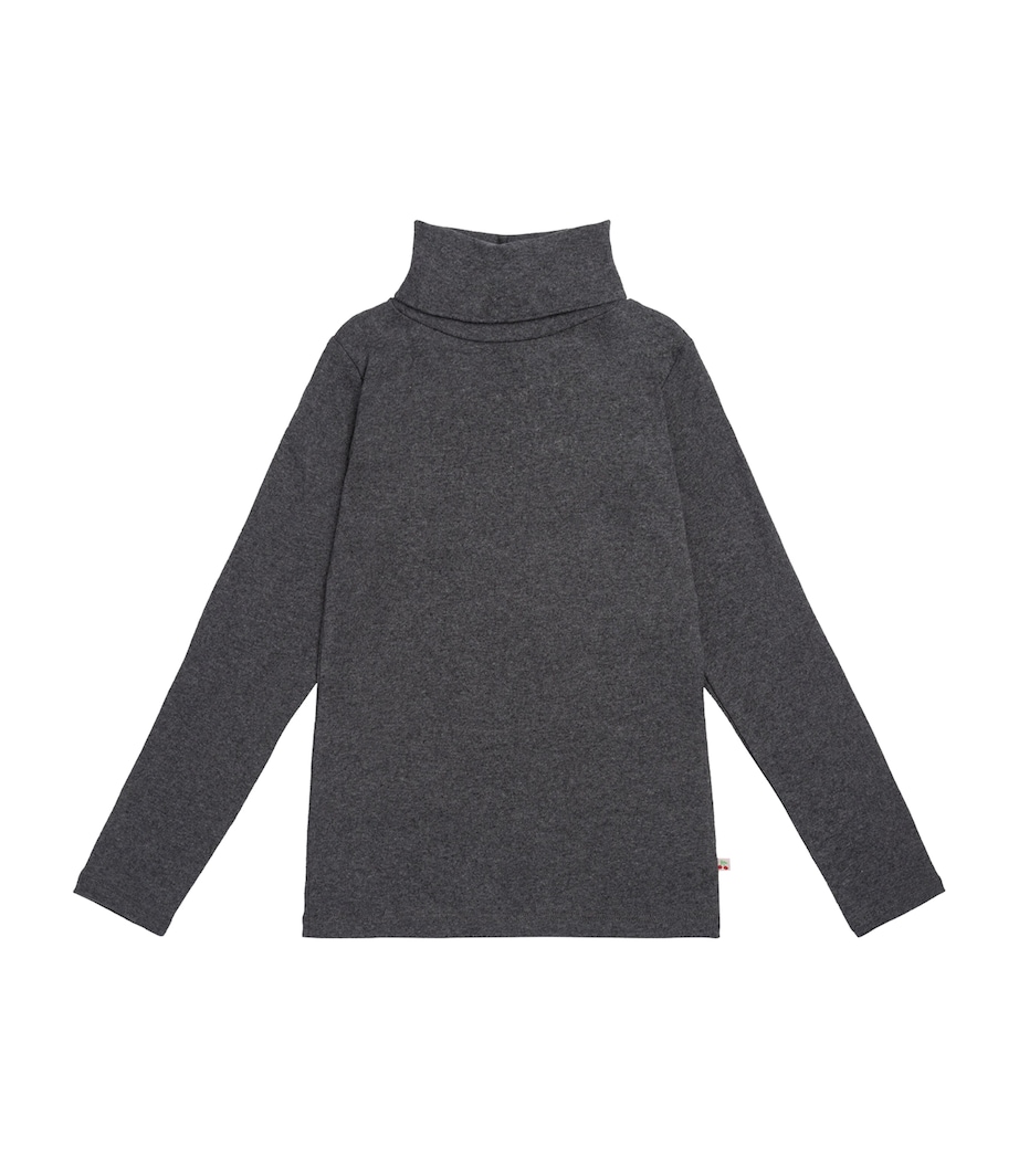 Organic Cotton Rollneck Sweater (4-8 Years) GRIS CHINE F. Image 1