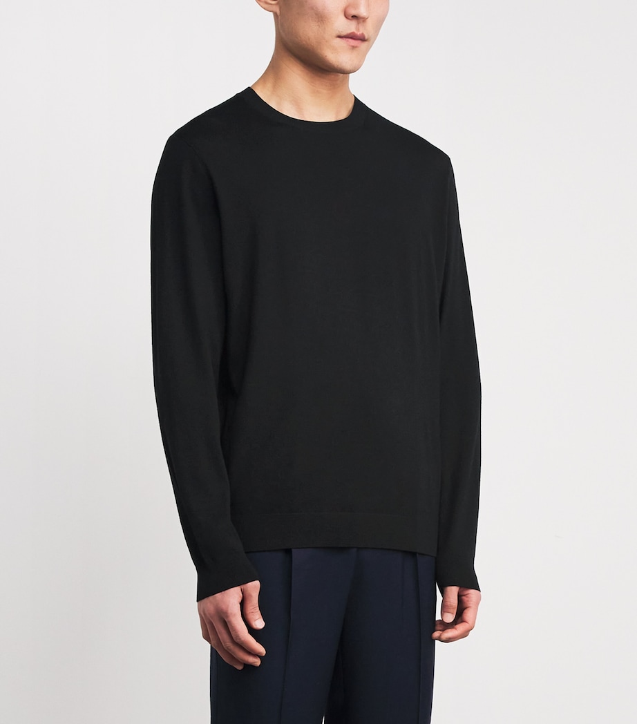 Merino Wool-Blend Sweater 3000 BLACK Image 3