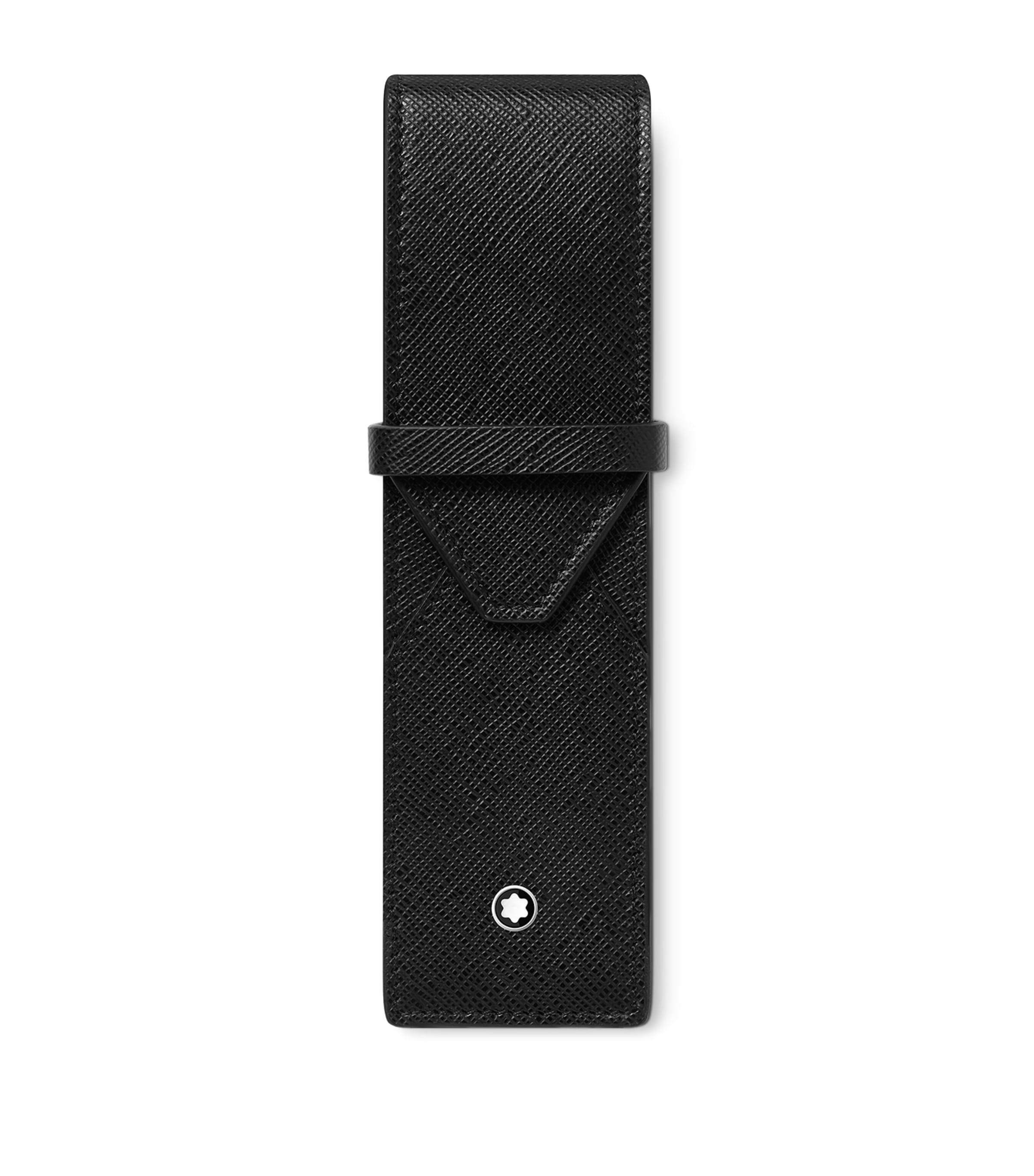 Leather Sartorial 2-Pen Pouch BLACK Image 1