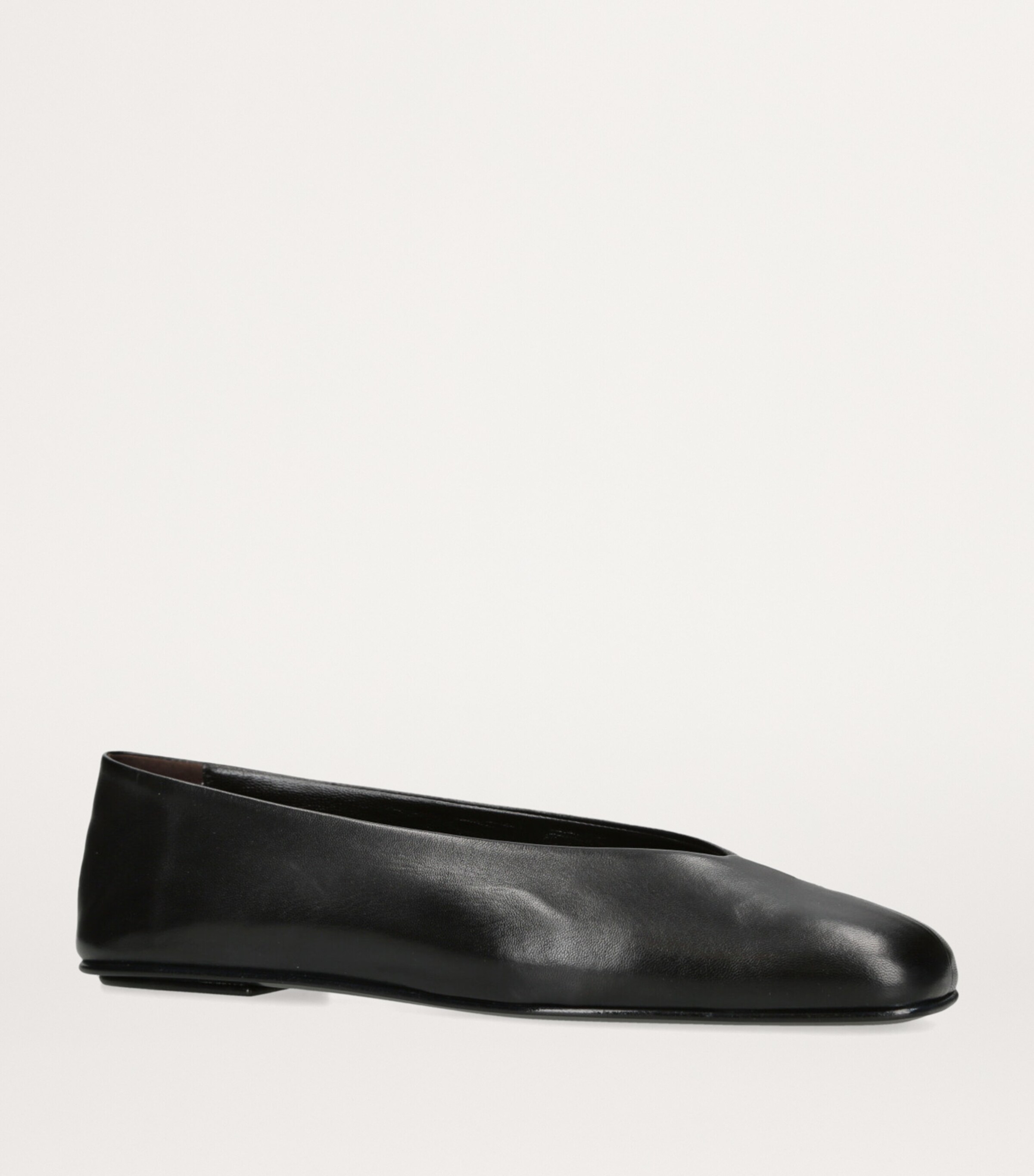 The Row Black Eva Two Nappa Leather Ballet Flats Harrods UK
