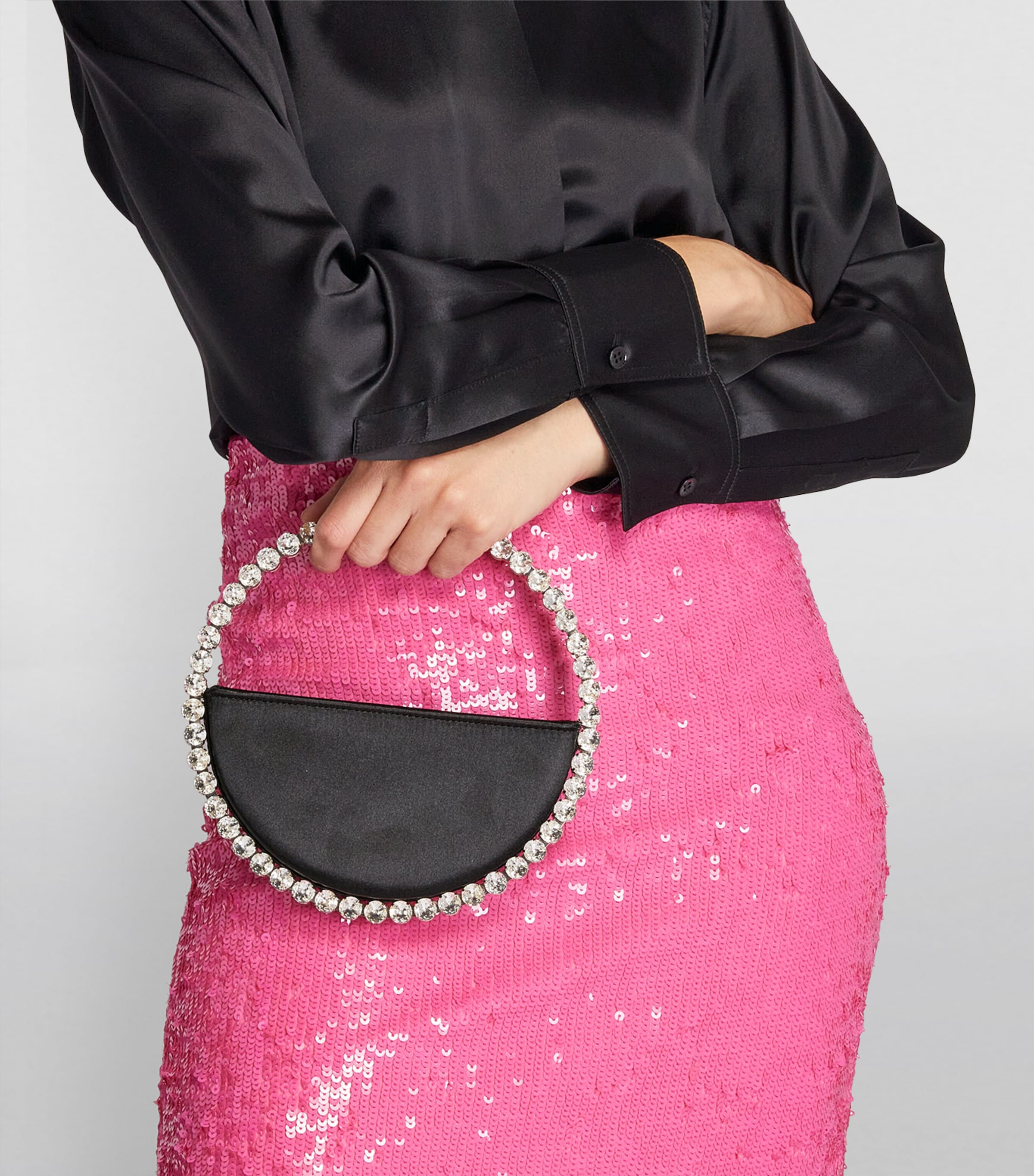 Embellished Eternity Clutch Bag BLACK Image 2