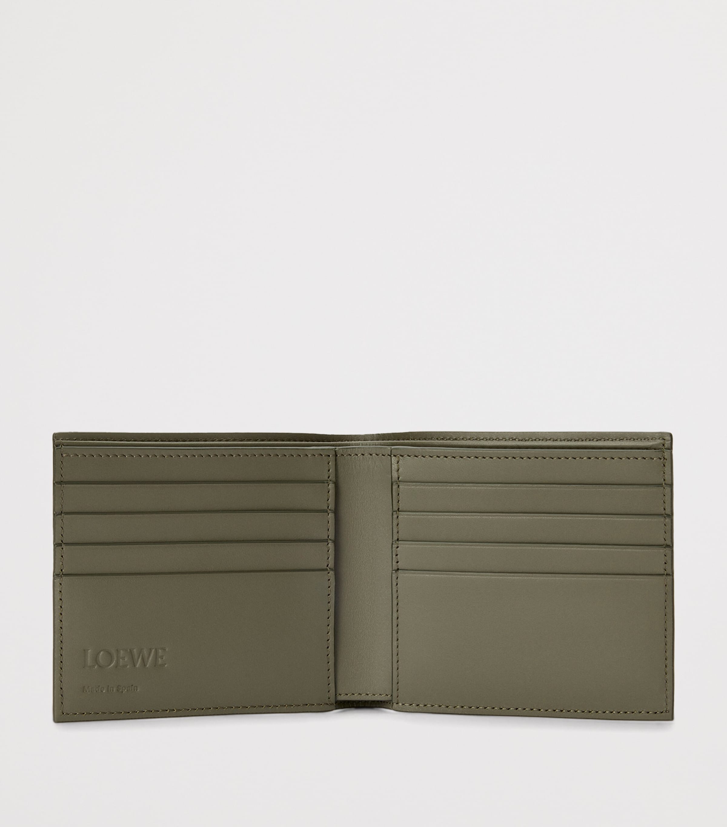 Leather Bifold Wallet KHAKI GREEN Image 3