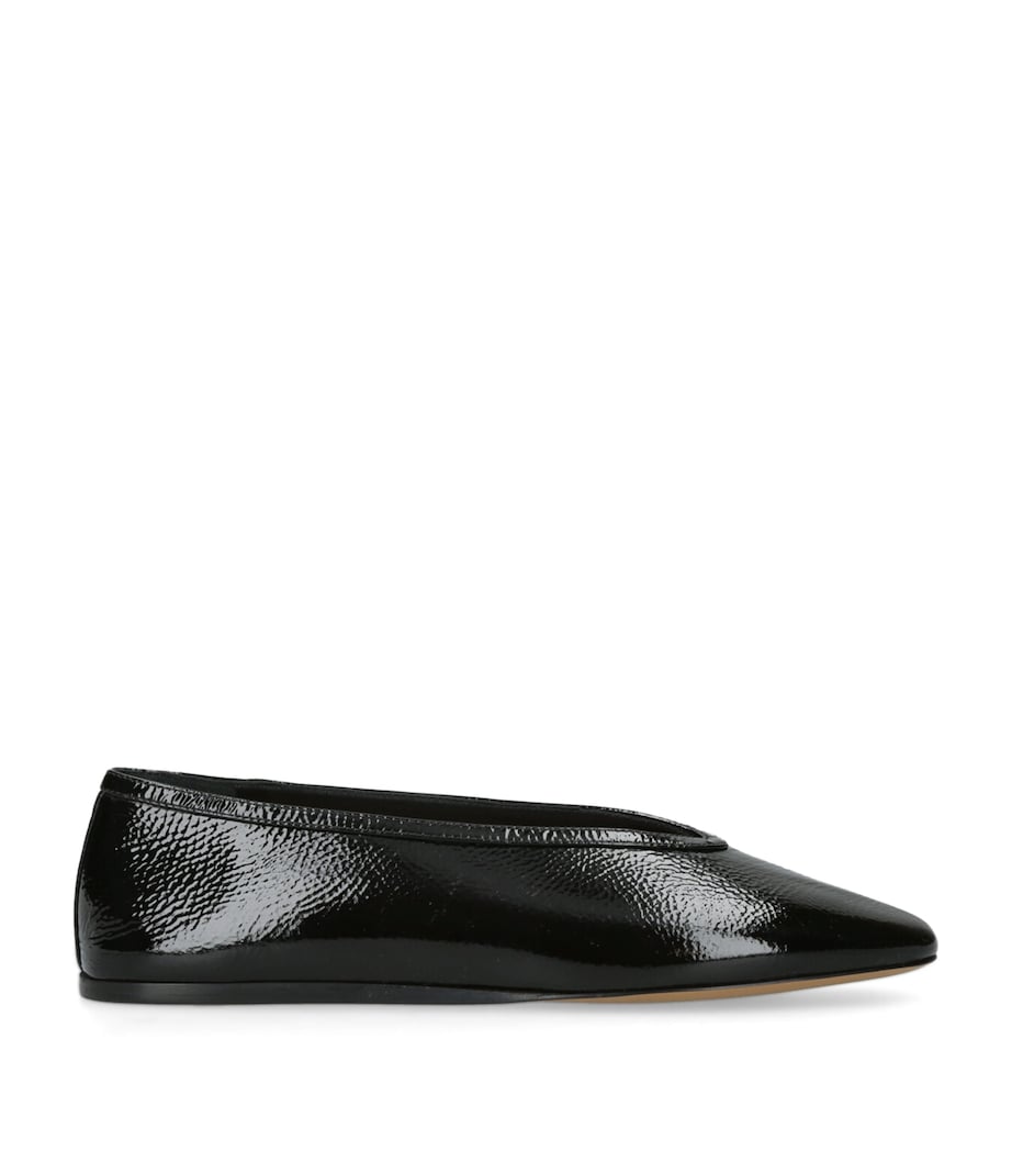 Leather Luna Ballet Flats BLACK Image 1