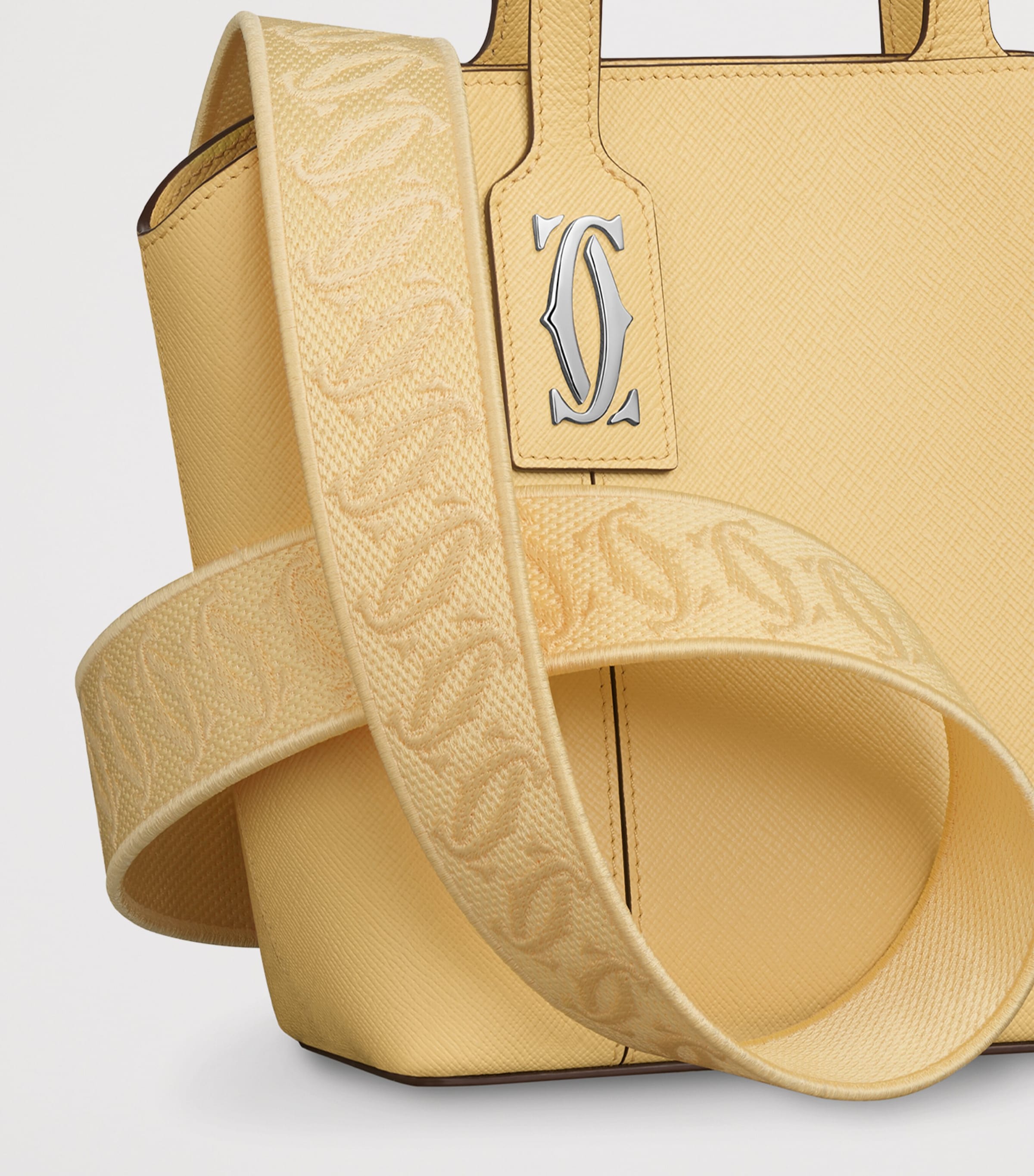 Mini Leather C de Cartier Tote Bag YELLOW MIMOSA Image 7