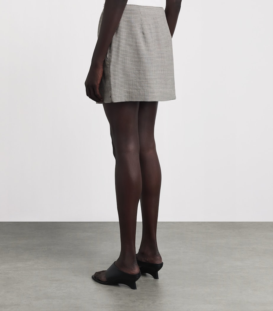 Rag & Bone Womens Wool Plaid Mini Skirt Blackpld Image 5