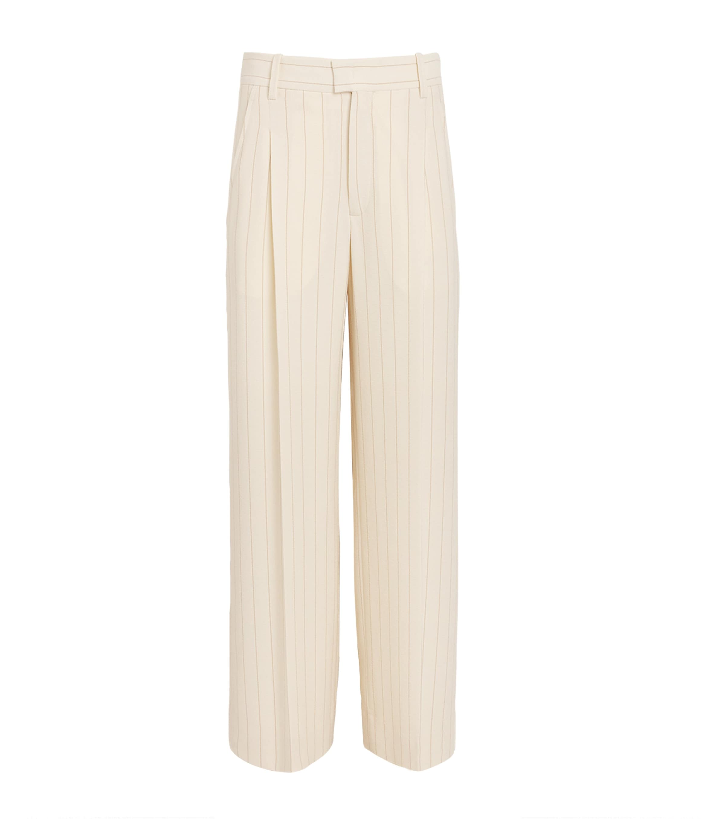 Shop Isabel Marant Striped Romina Tailored Trousers In Beige