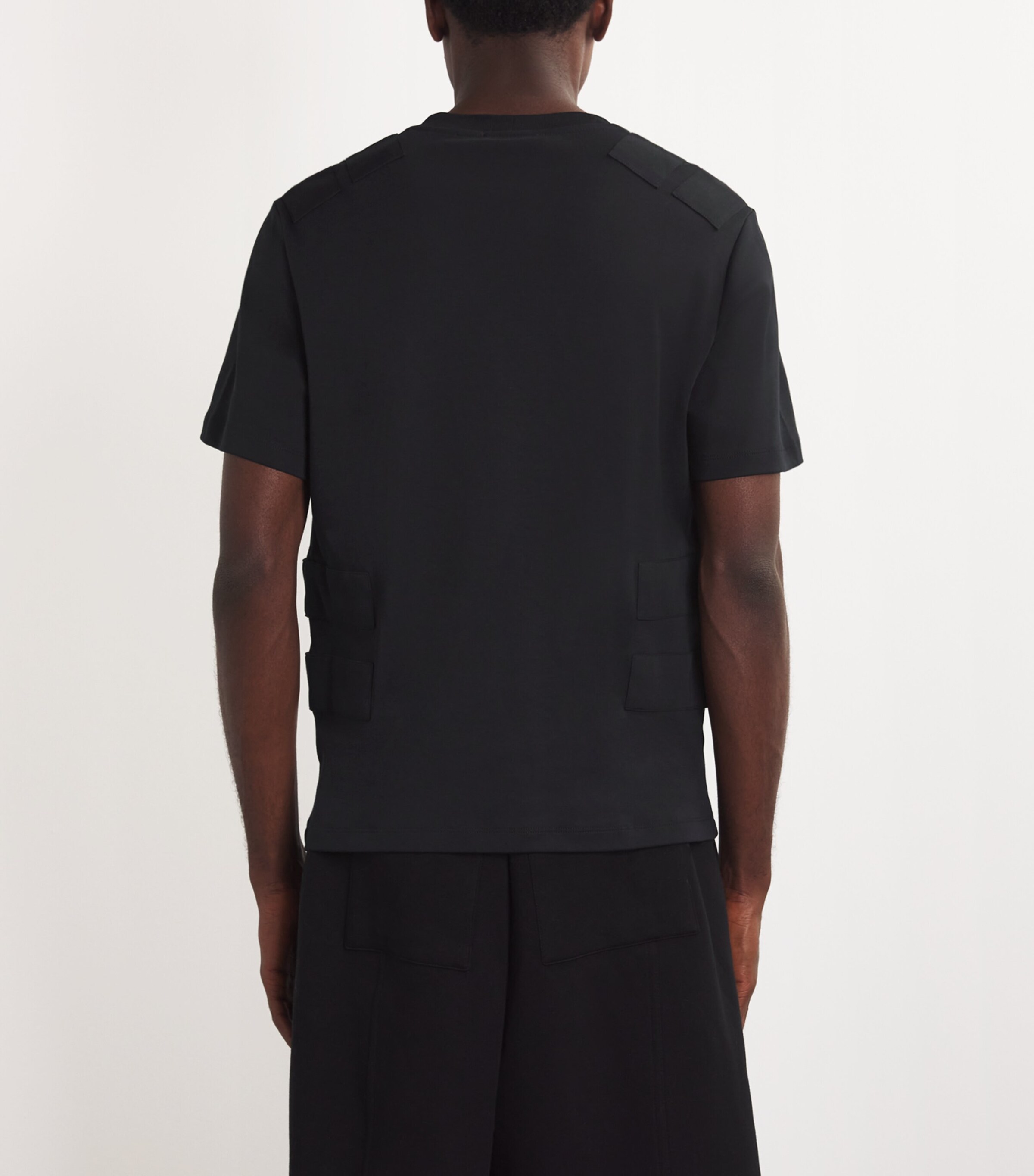 Helmut Lang Mens Velcro-Strap Armor T-Shirt Black Image 4