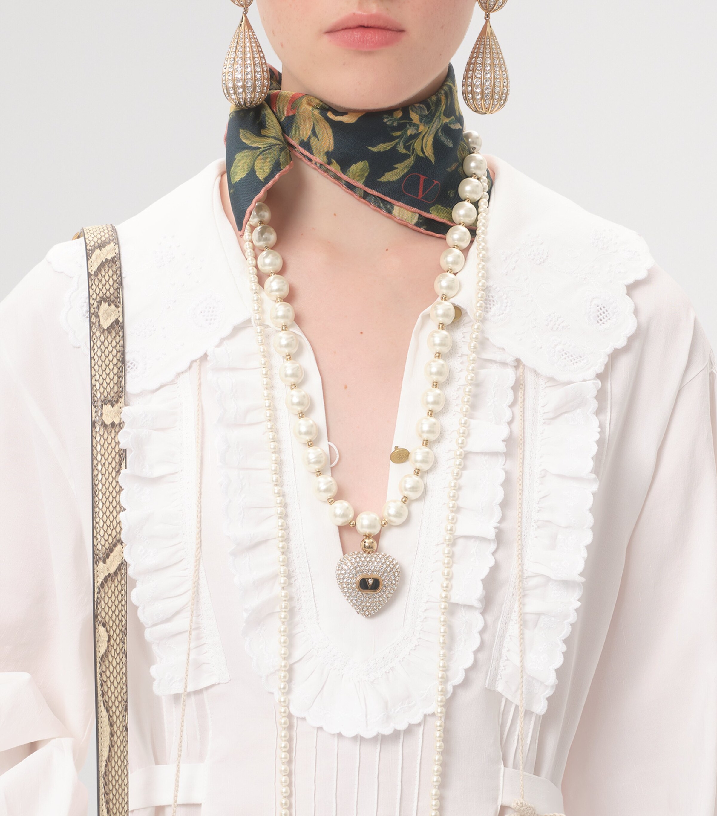 Valentino White Ruffle-Detail Mini Dress | Harrods US