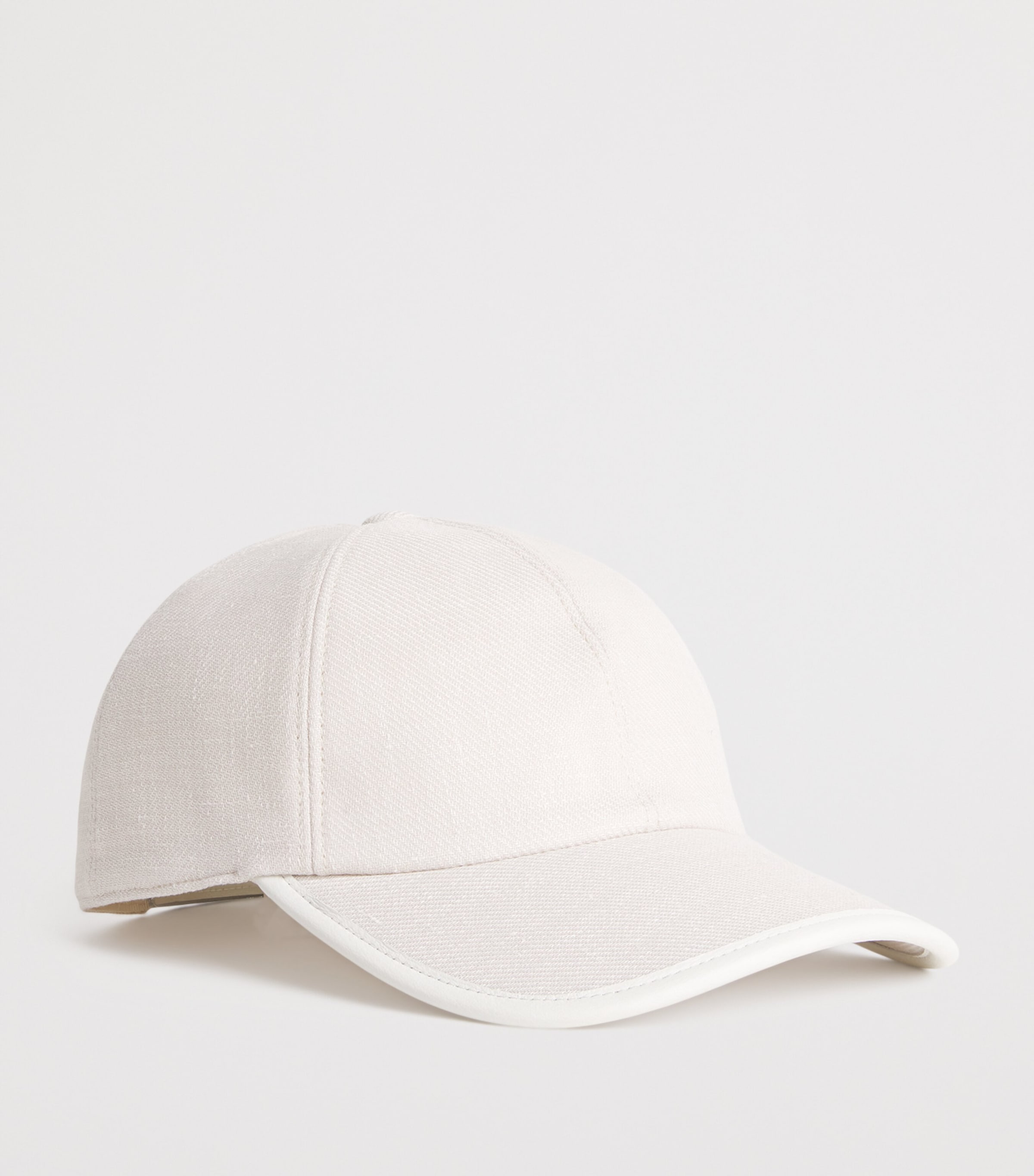 Eleventy Leather-Trim Baseball Cap Sabbia Image 2