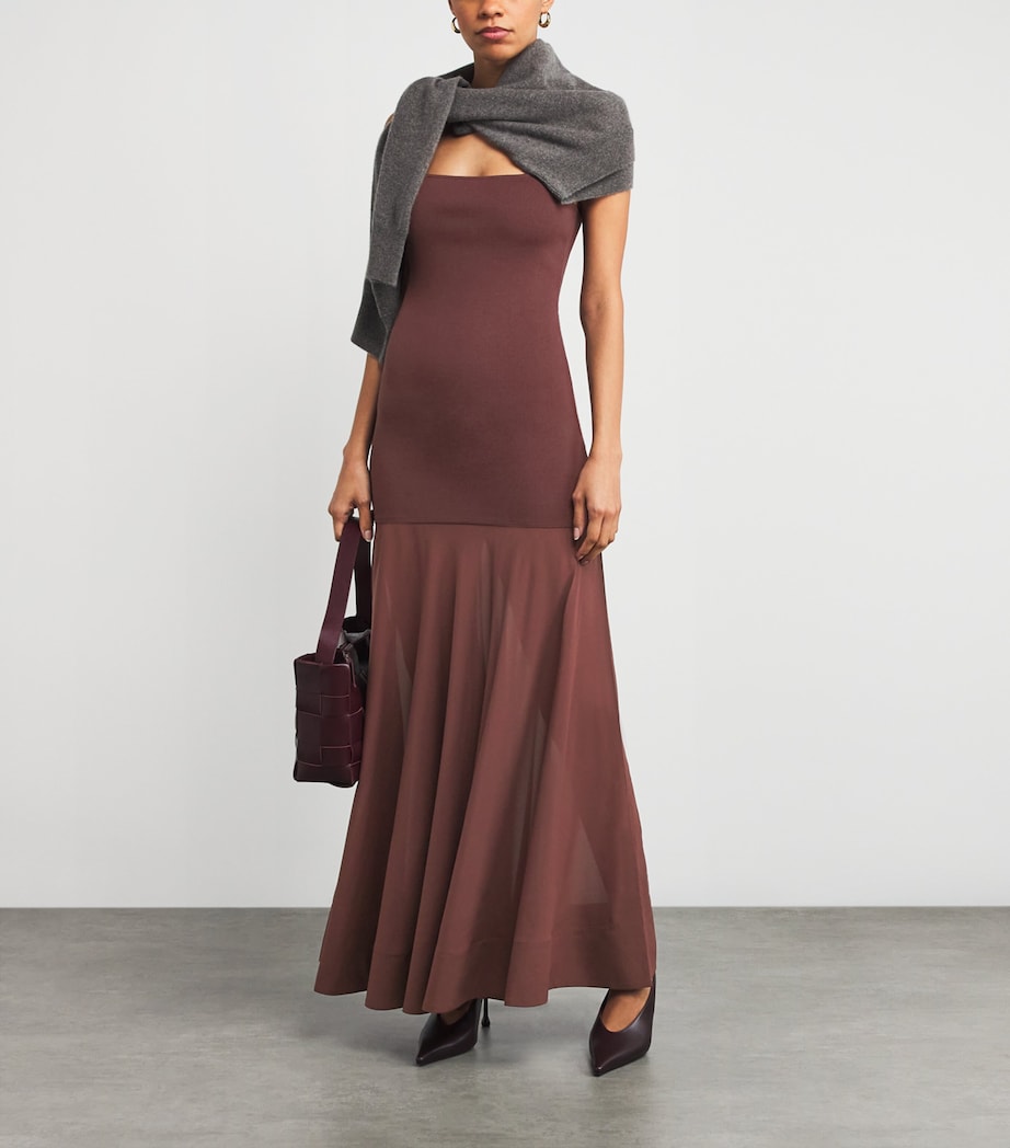 Sheer-Hem Maxi Dress LIQUEUR Image 2