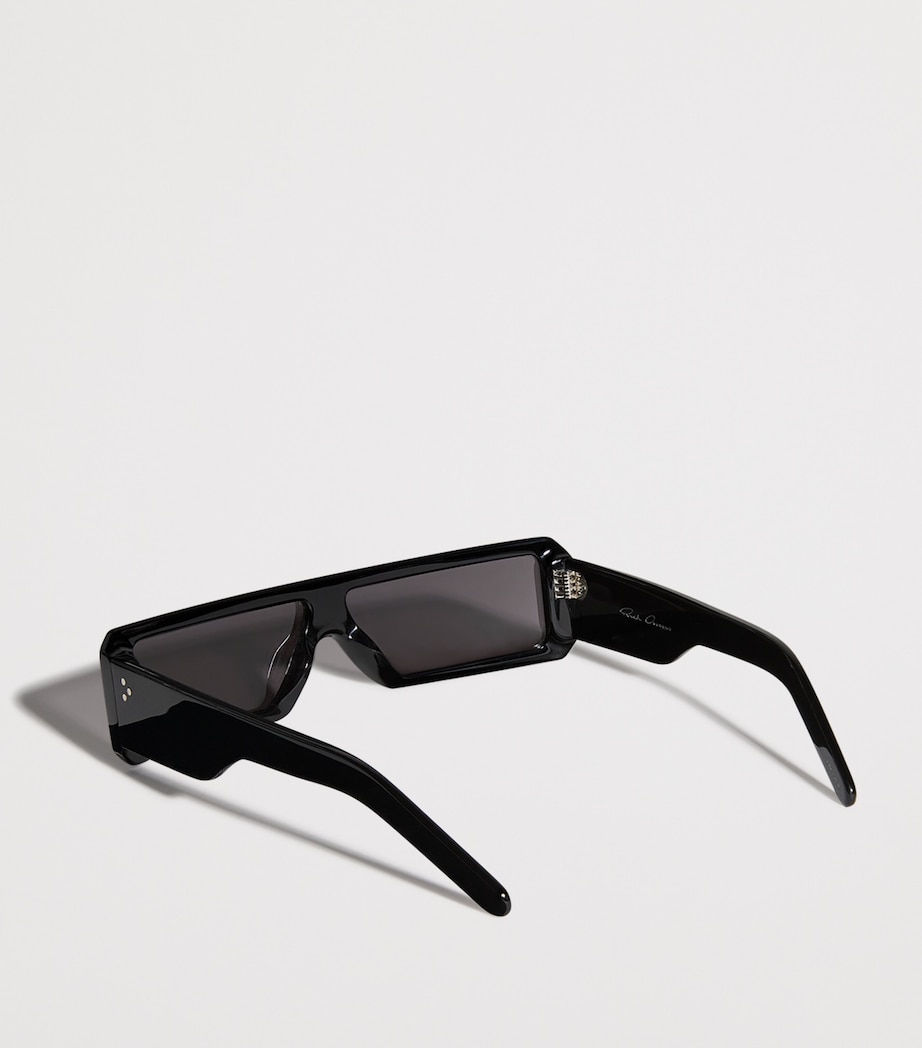 Acetate Geth Sunglasses BLK TMPL/BLKLNS/0909 Image 3