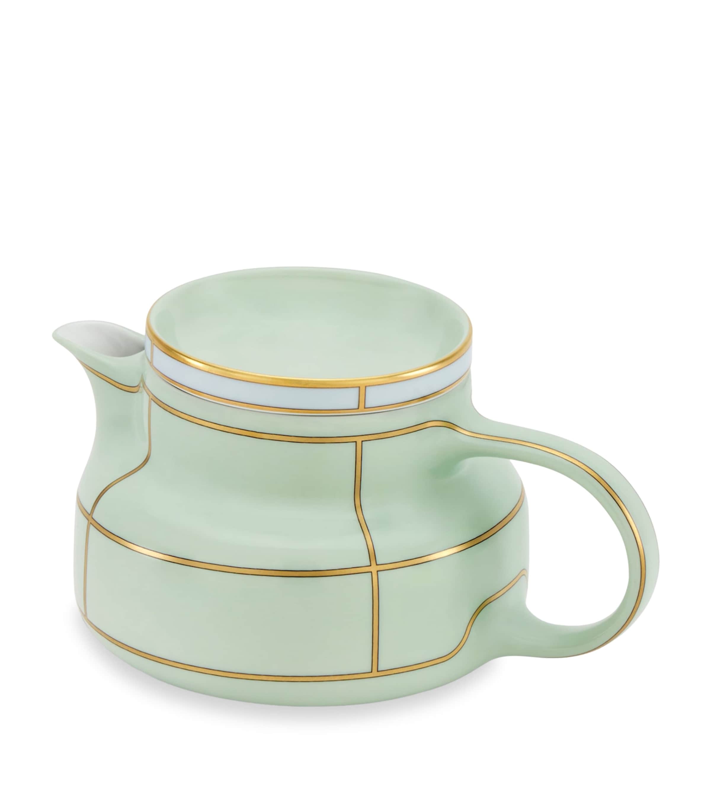GINORI 1735 Porcelain Colonna Diva Verde Teapot (770ml) Image 1
