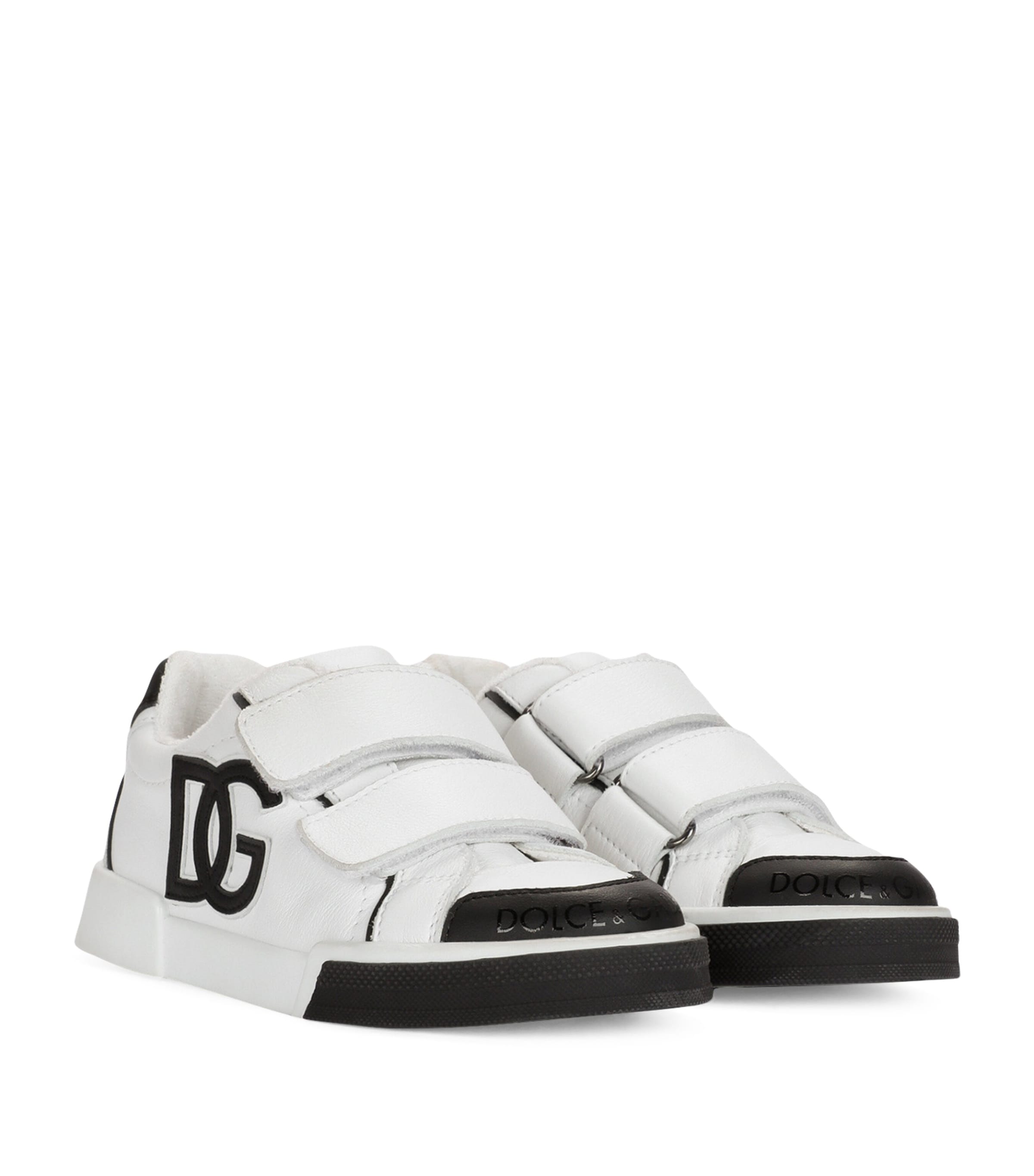 Leather Portofino Sneakers 8B926-WHITE/BLACK Image 4