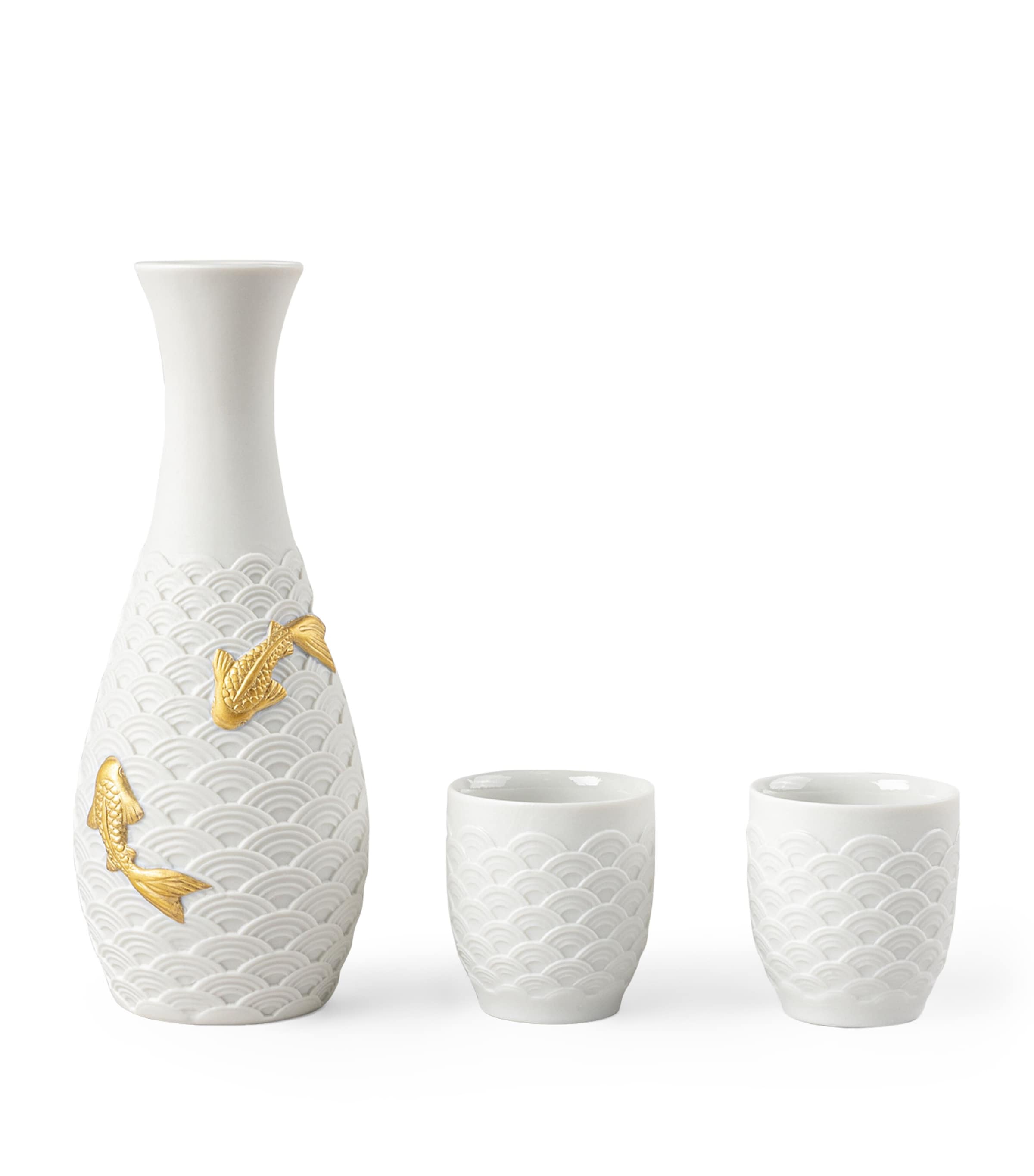 Koi Sake Set WHITE & GOLD Image 2
