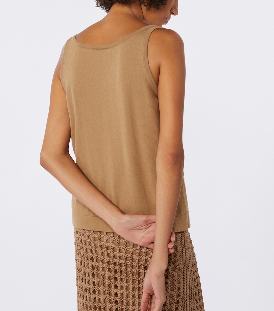 Max Mara Womens Knitted Tank Top Desert Image 3