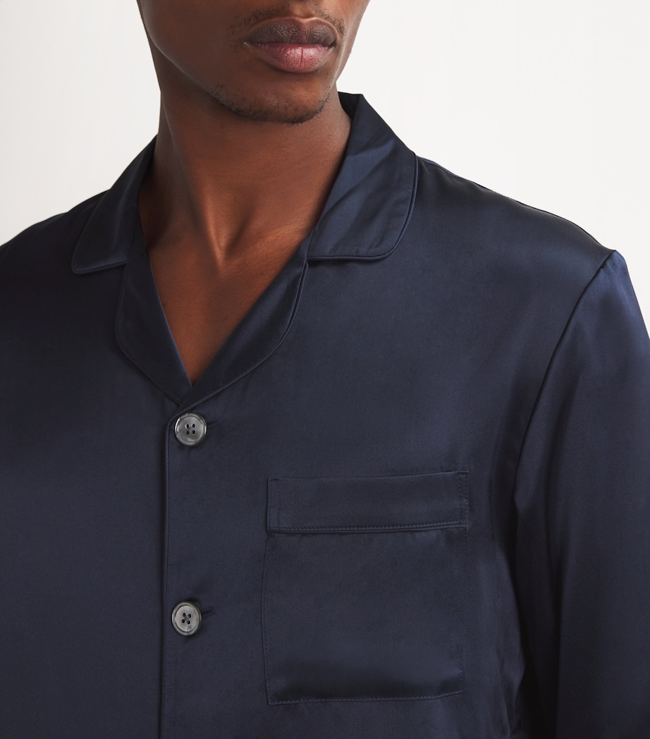 Silk Pyjama Set NAVY Image 4